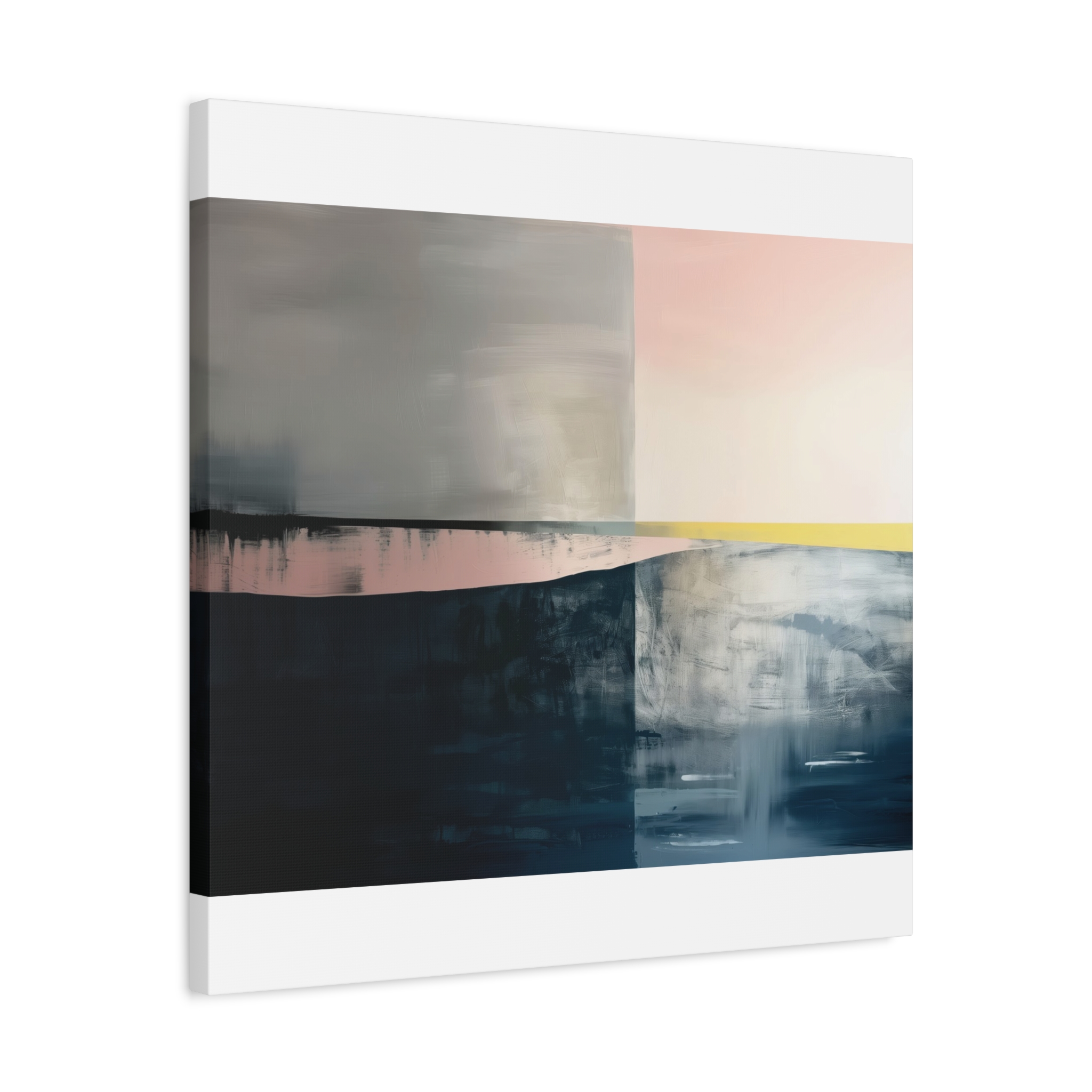TEMPLATE Soft Compression - Beacher Aqua - Landscape - Stretched Canvas - Image 6