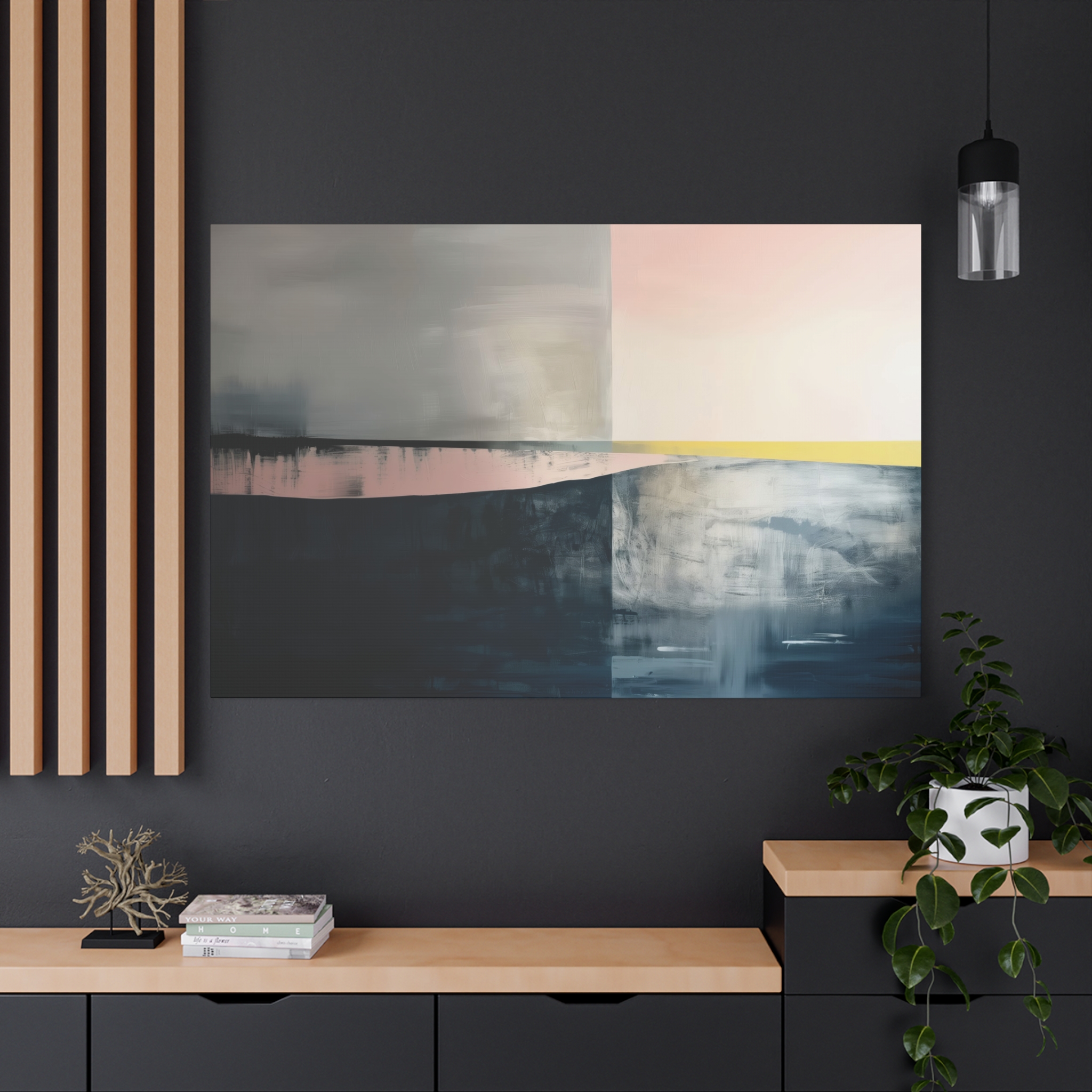 TEMPLATE Soft Compression - Beacher Aqua - Landscape - Stretched Canvas - Image 36