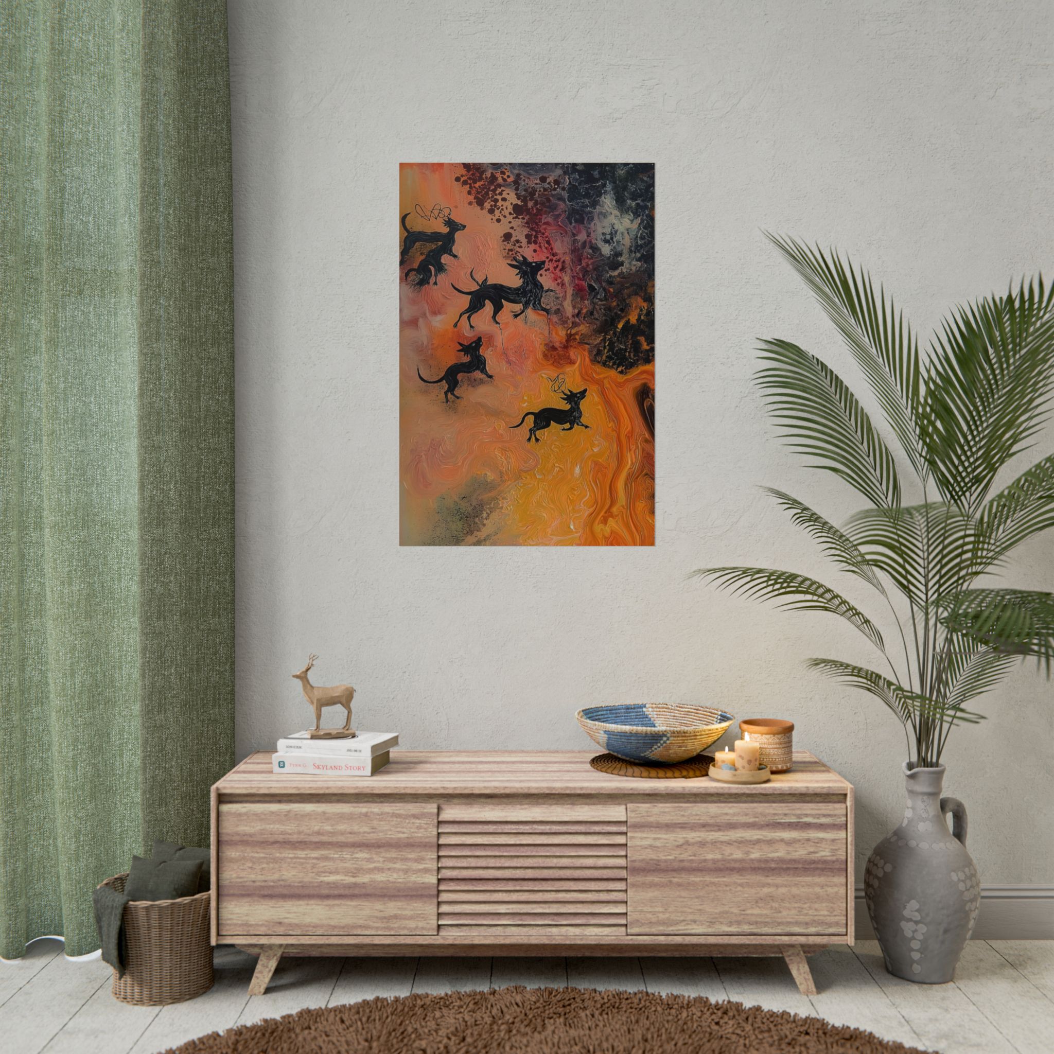 Abstract Medievil Beasts - DIY Rolled Paper Prints - LANDSCAPE DOUBLE PRINT - Image 48