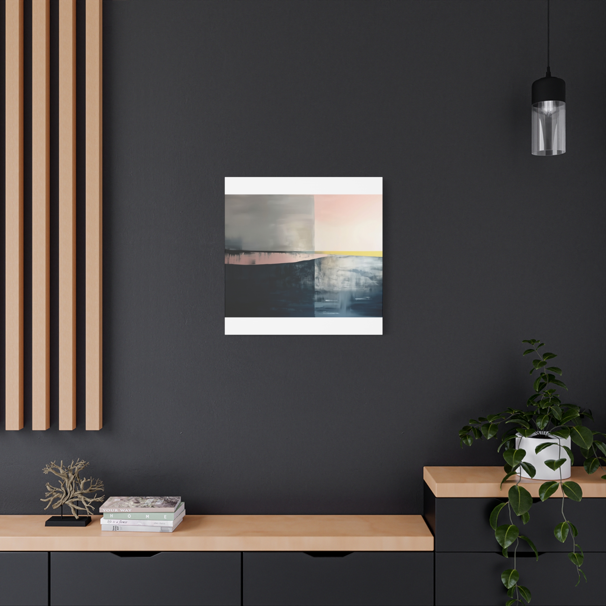 TEMPLATE Soft Compression - Beacher Aqua - Landscape - Stretched Canvas - Image 8