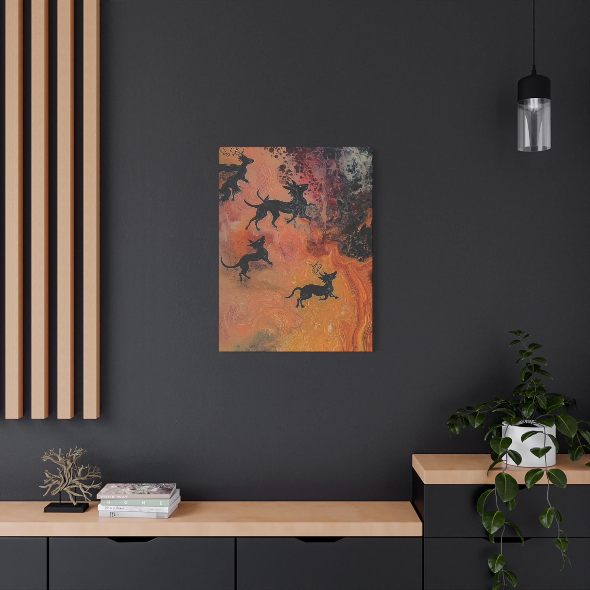 Abstract Medievil Beasts - Stretched Canvas - Image 4