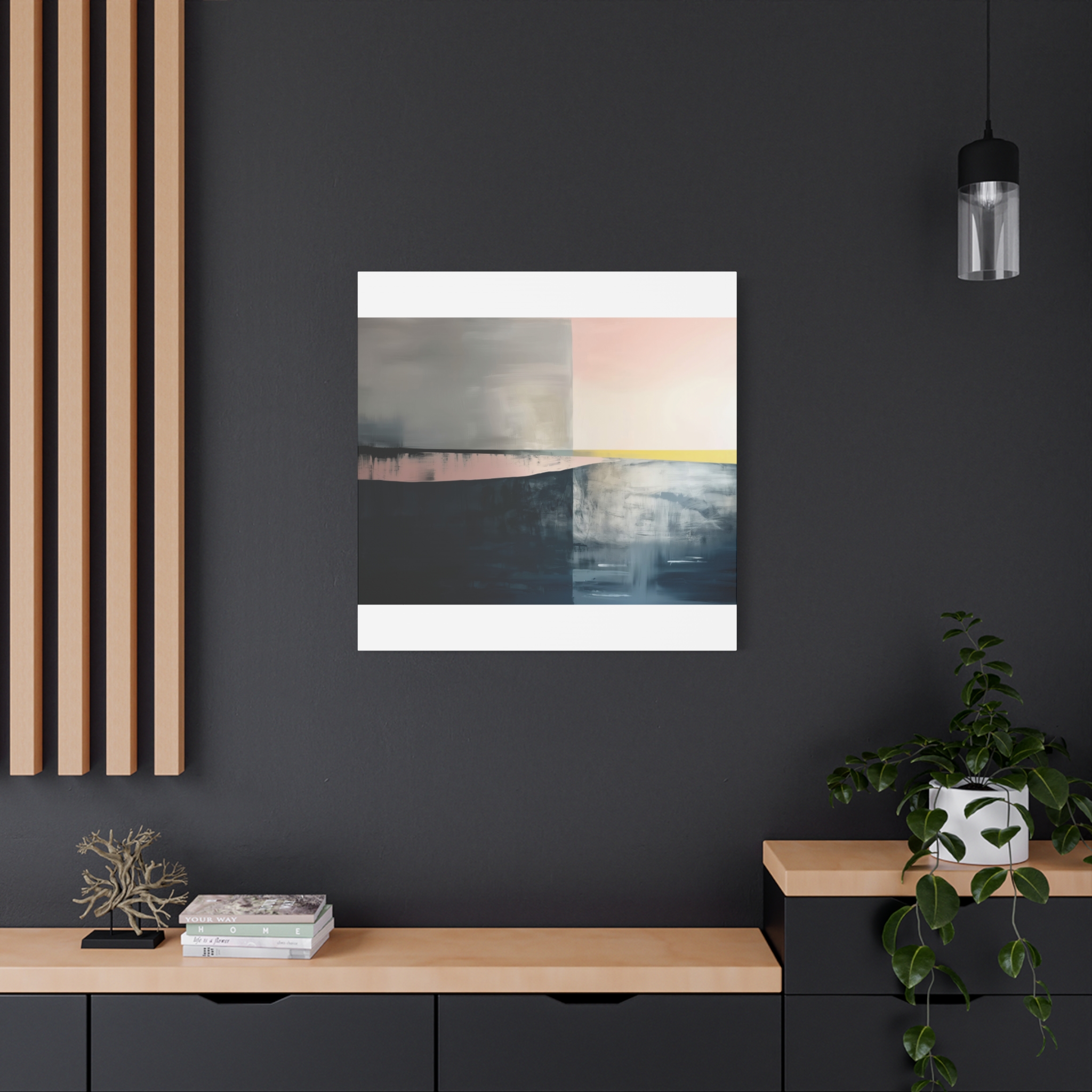 TEMPLATE Soft Compression - Beacher Aqua - Landscape - Stretched Canvas - Image 12