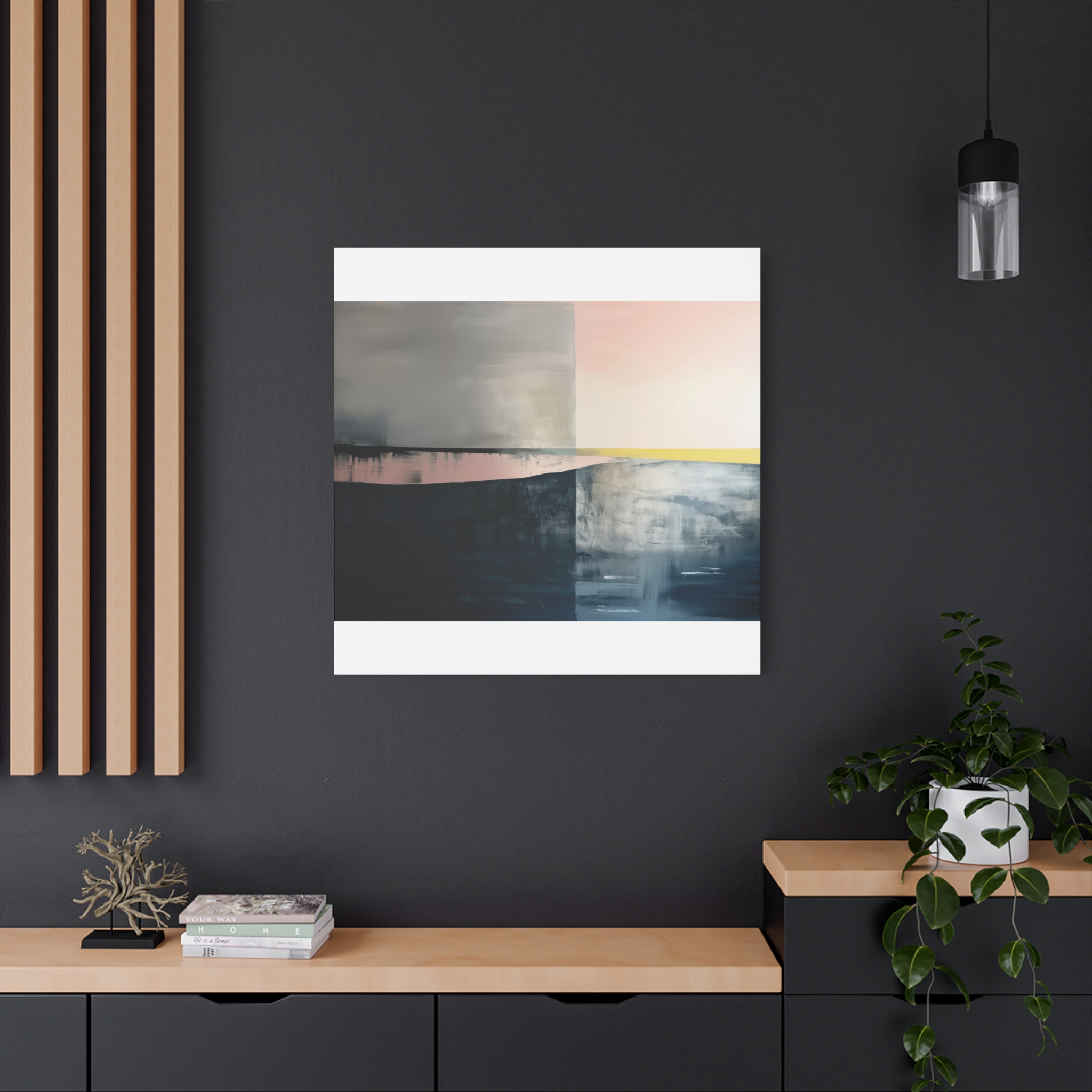 TEMPLATE Soft Compression - Beacher Aqua - Landscape - Stretched Canvas - Image 16