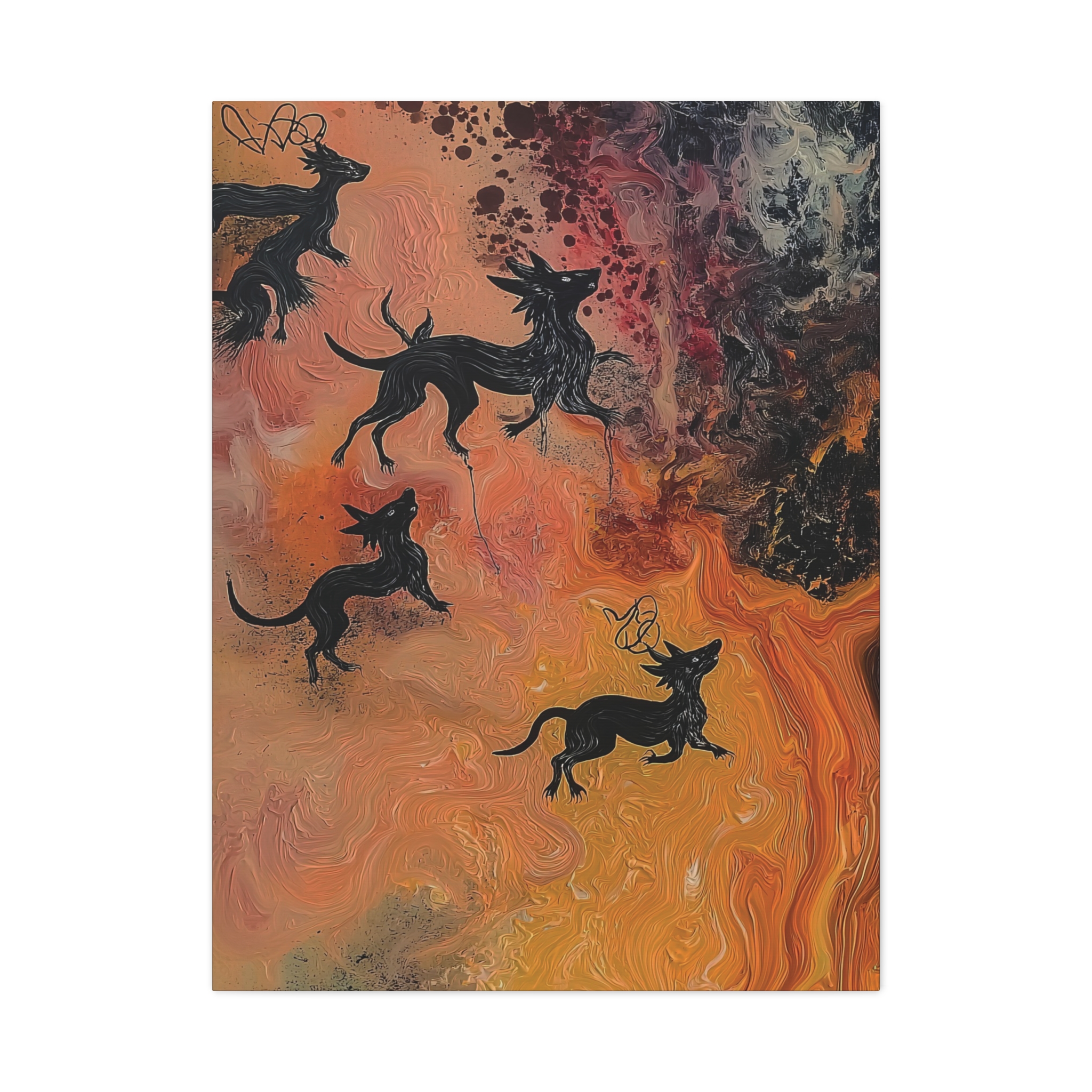 Abstract Medievil Beasts - Stretched Canvas - Image 9