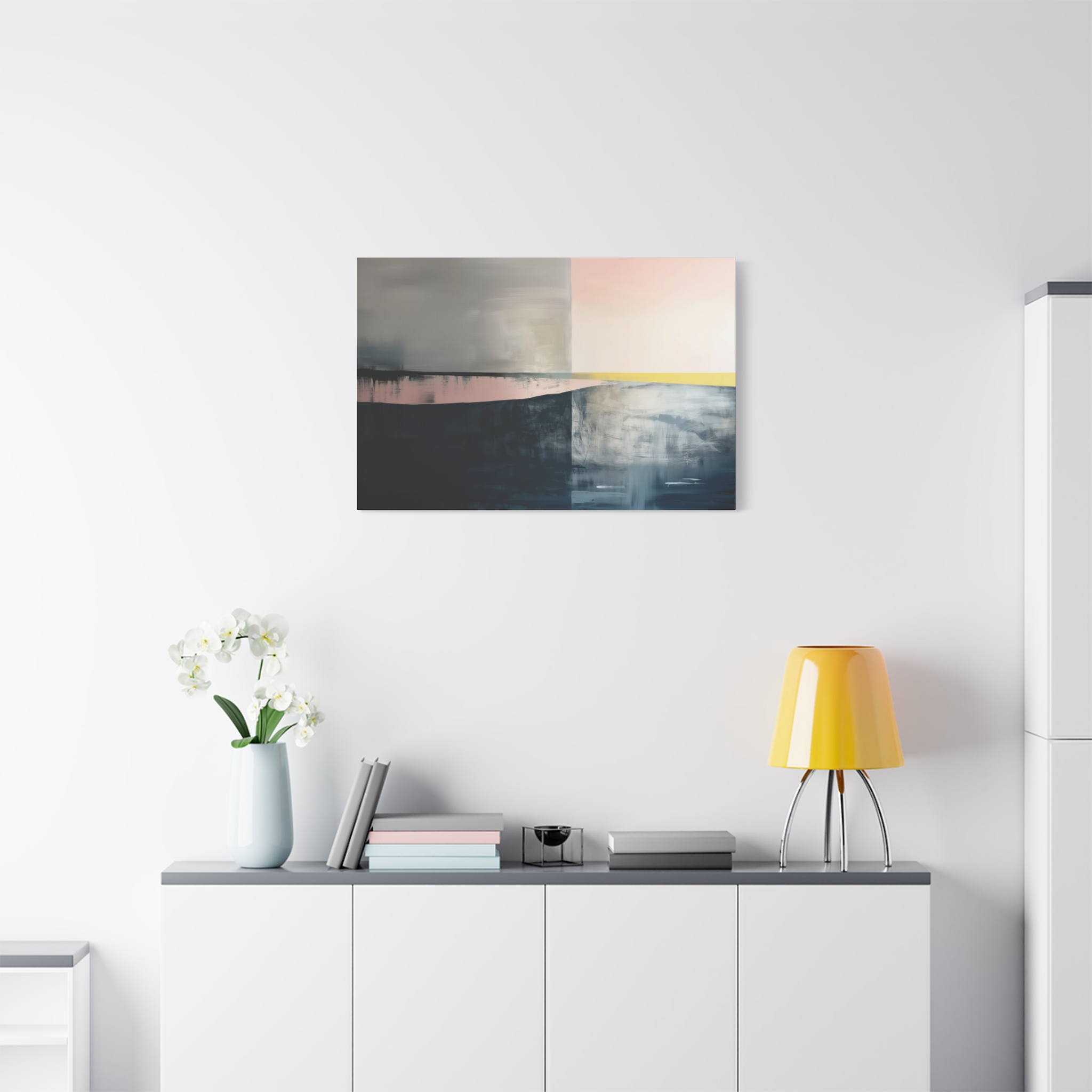 TEMPLATE Soft Compression - Beacher Aqua - Landscape - Stretched Canvas - Image 3