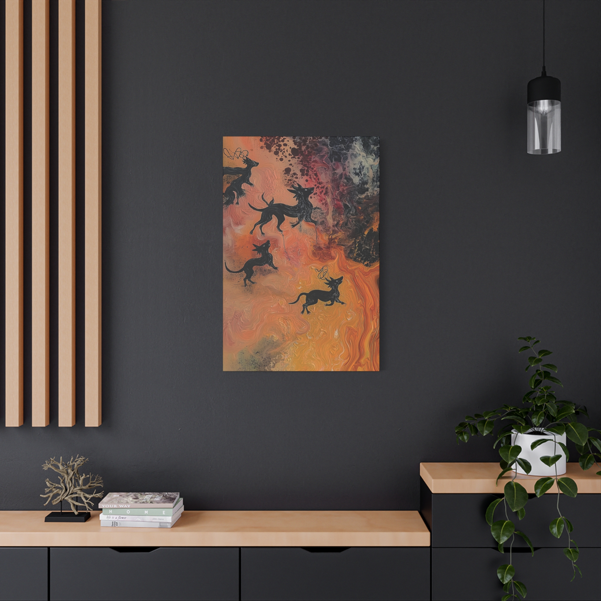 Abstract Medievil Beasts - Stretched Canvas - Image 8