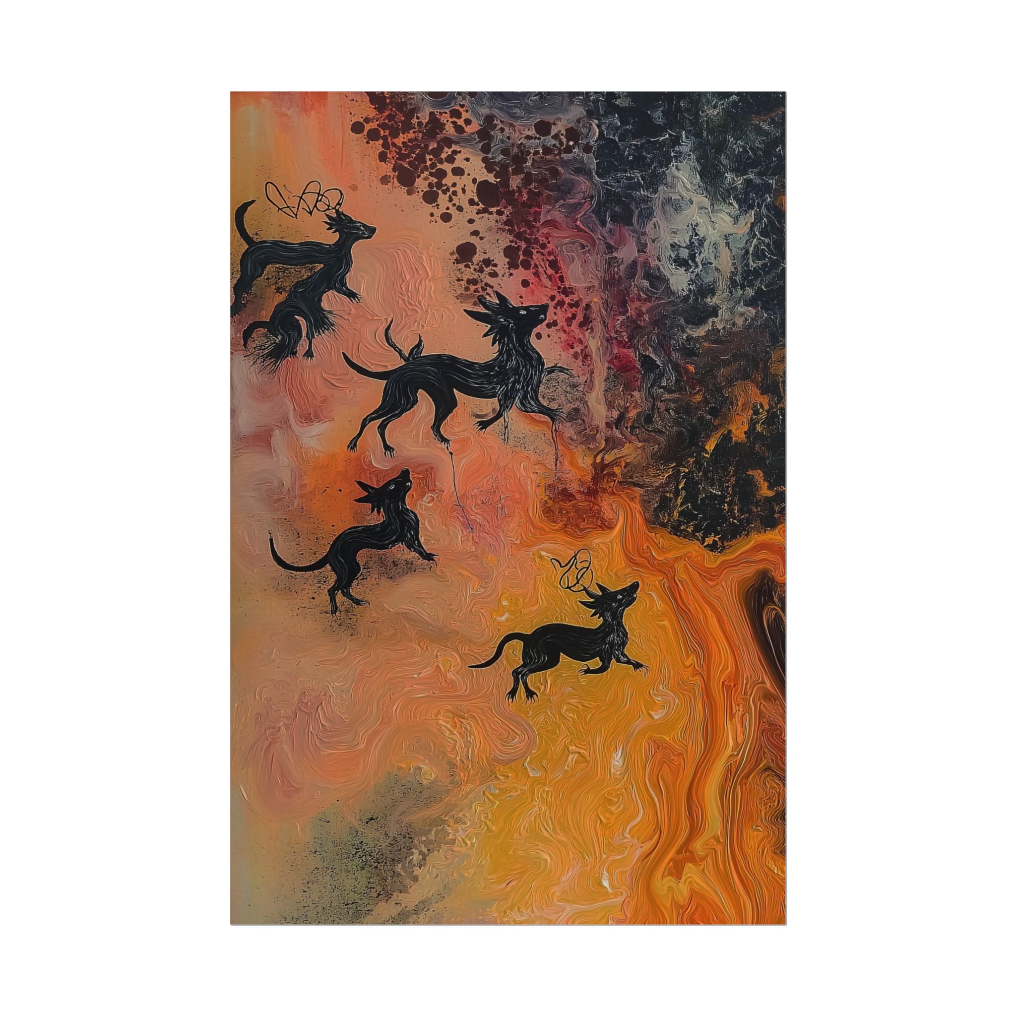 Abstract Medievil Beasts - DIY Rolled Paper Prints - LANDSCAPE DOUBLE PRINT - Image 65