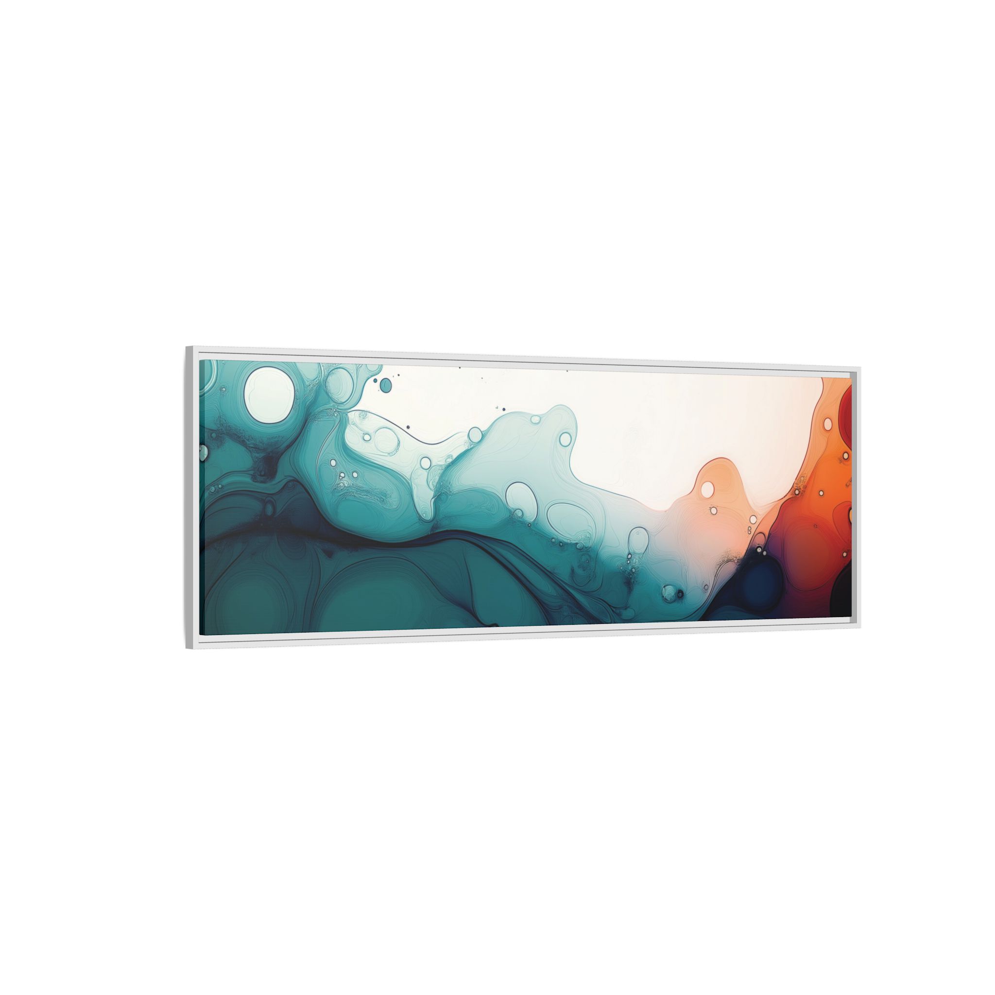 Water Wall - Framed Matt Canvas (Black, White, Brown,) - Image 78