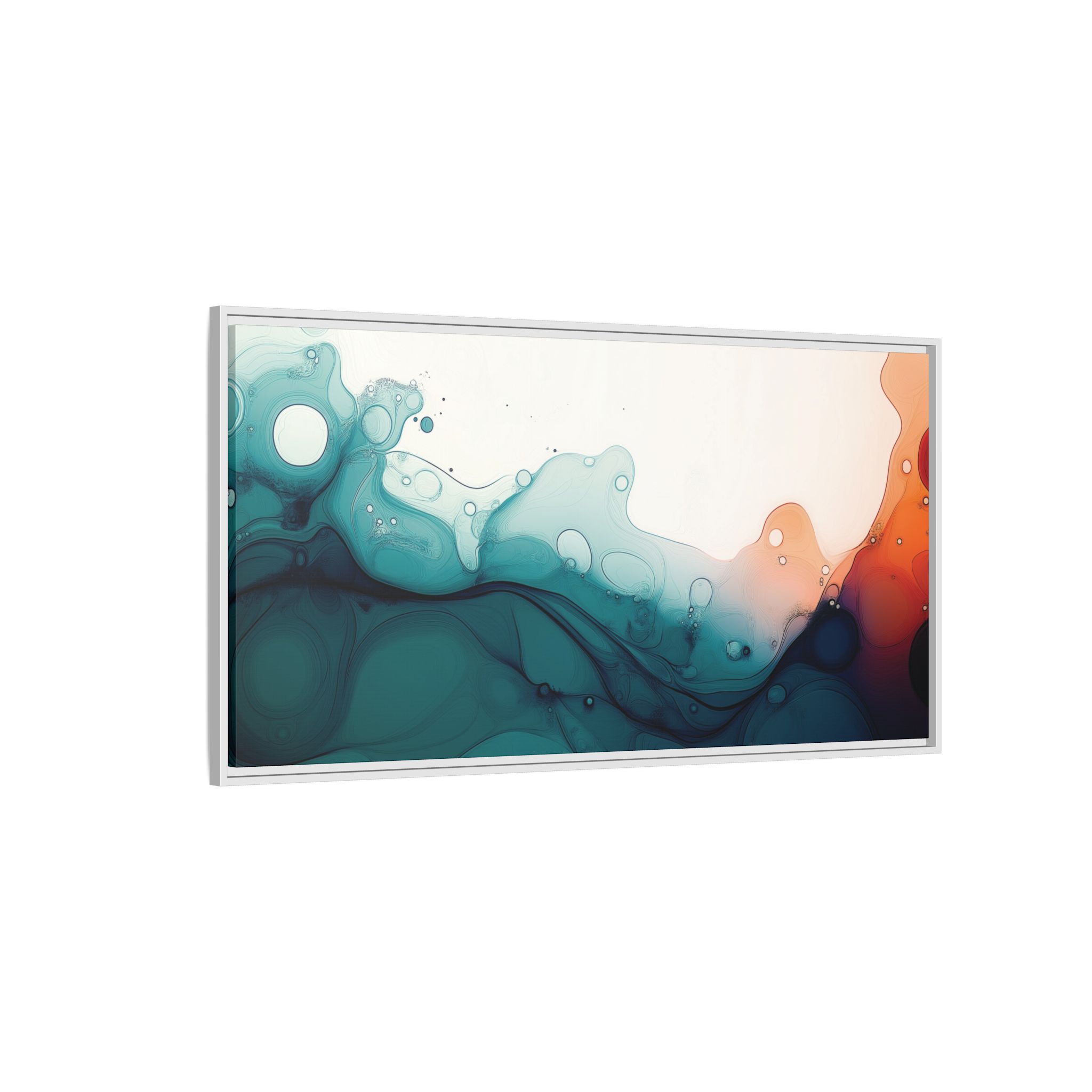 Water Wall - Framed Matt Canvas (Black, White, Brown,) - Image 70
