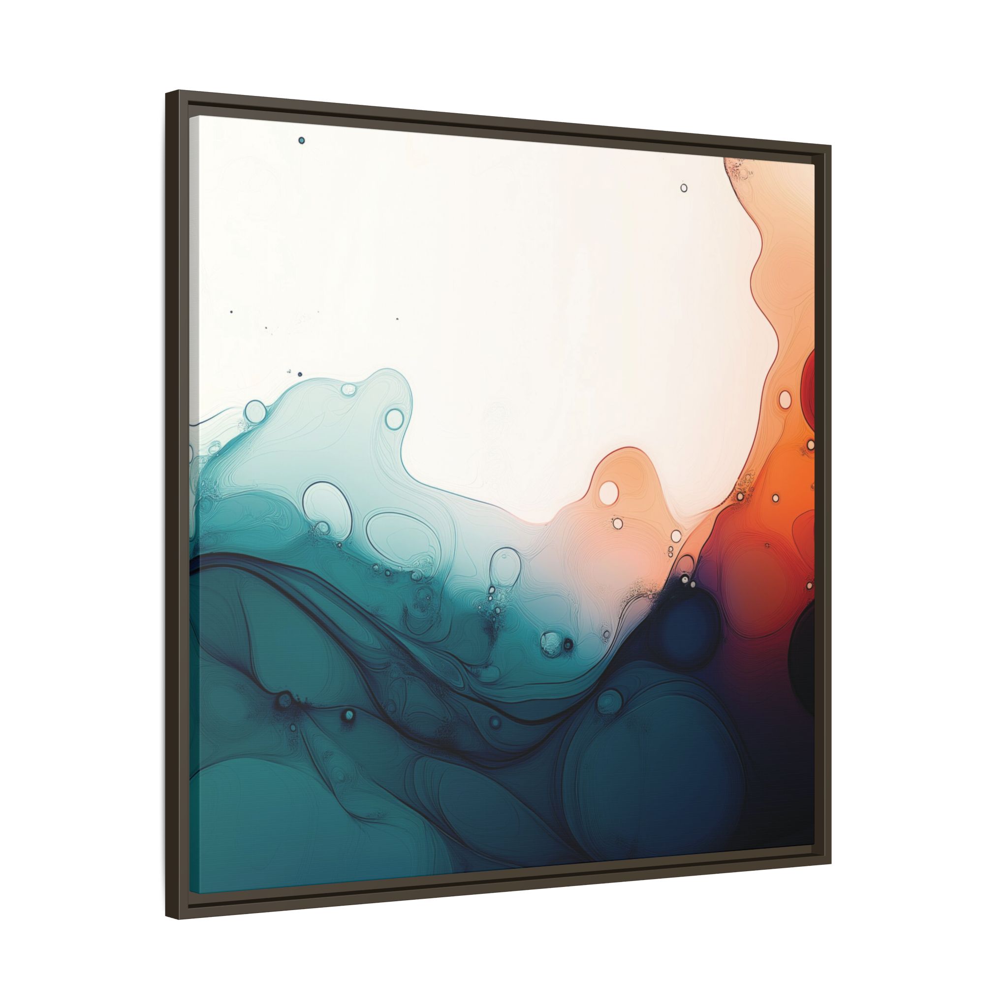 Water Wall - Framed Matt Canvas (Black, White, Brown,) - Image 54