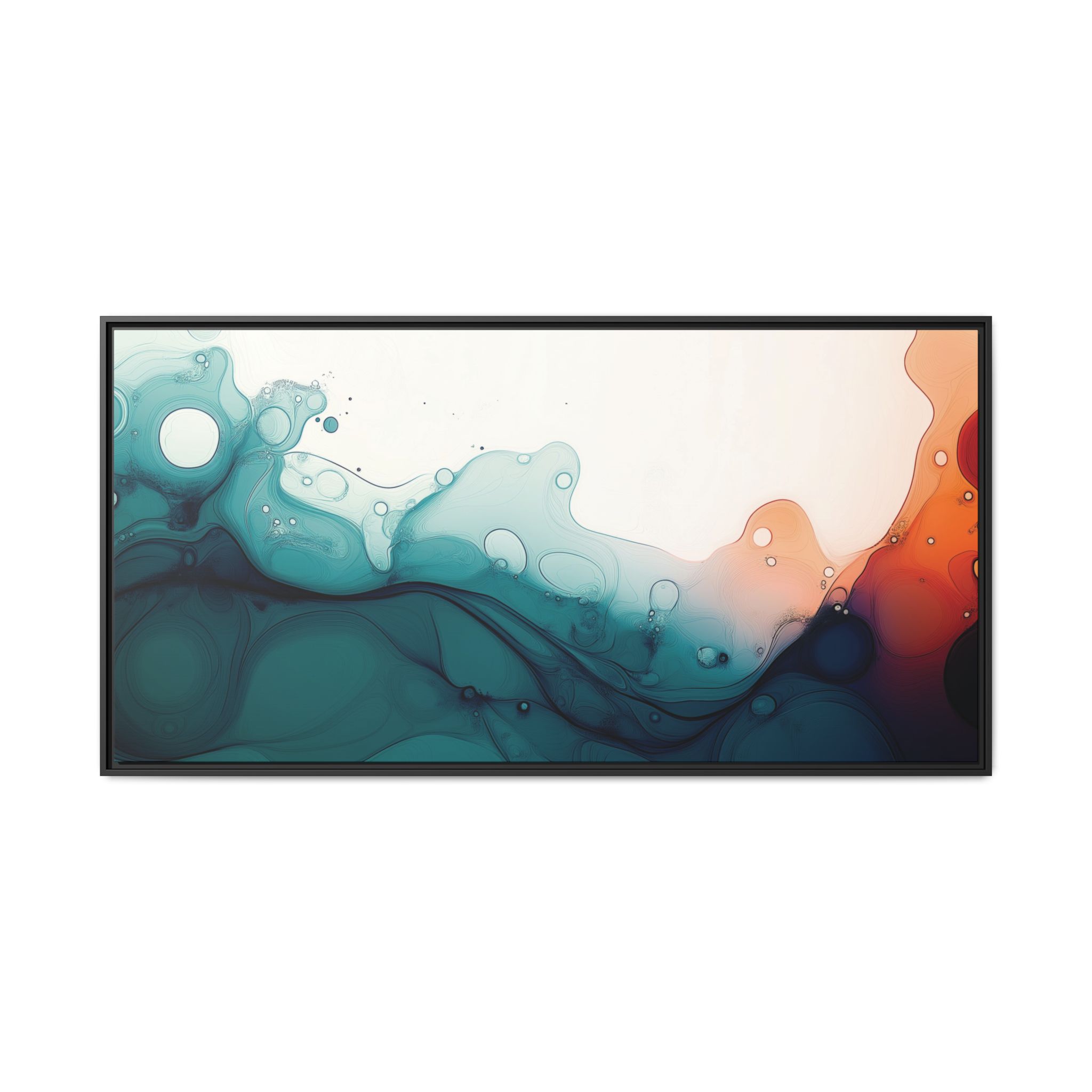 Water Wall - Framed Matt Canvas (Black, White, Brown,) - Image 81