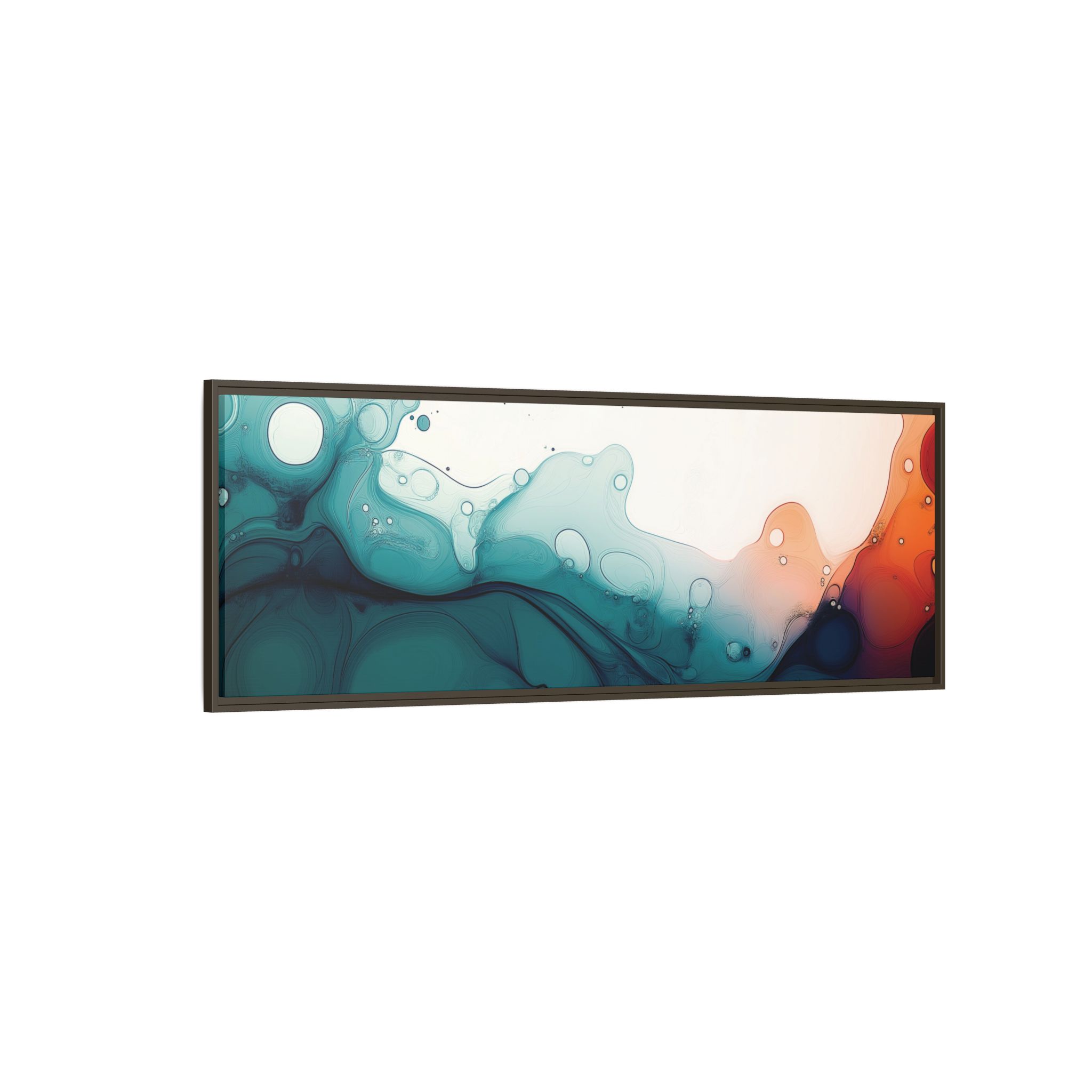 Water Wall - Framed Matt Canvas (Black, White, Brown,) - Image 74