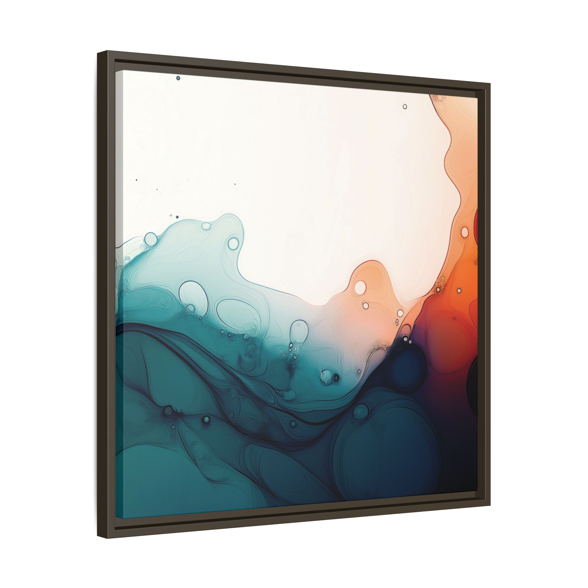 Water Wall - Framed Matt Canvas (Black, White, Brown,) - Image 46
