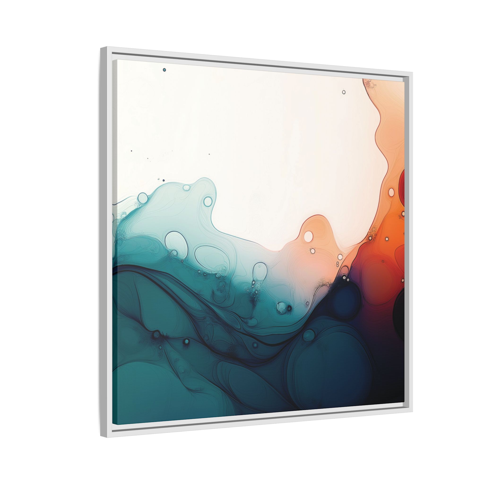 Water Wall - Framed Matt Canvas (Black, White, Brown,) - Image 102