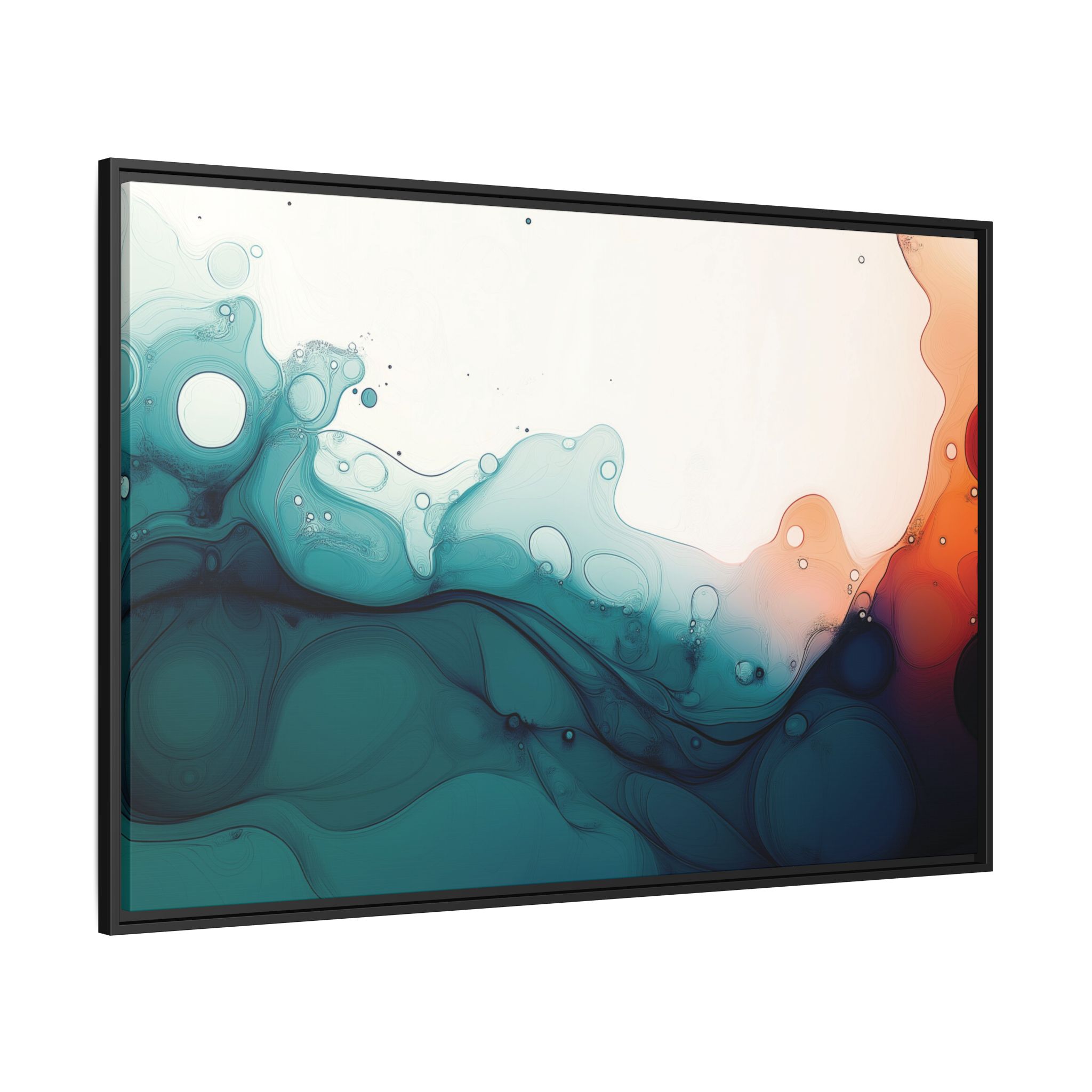 Water Wall - Framed Matt Canvas (Black, White, Brown,) - Image 10