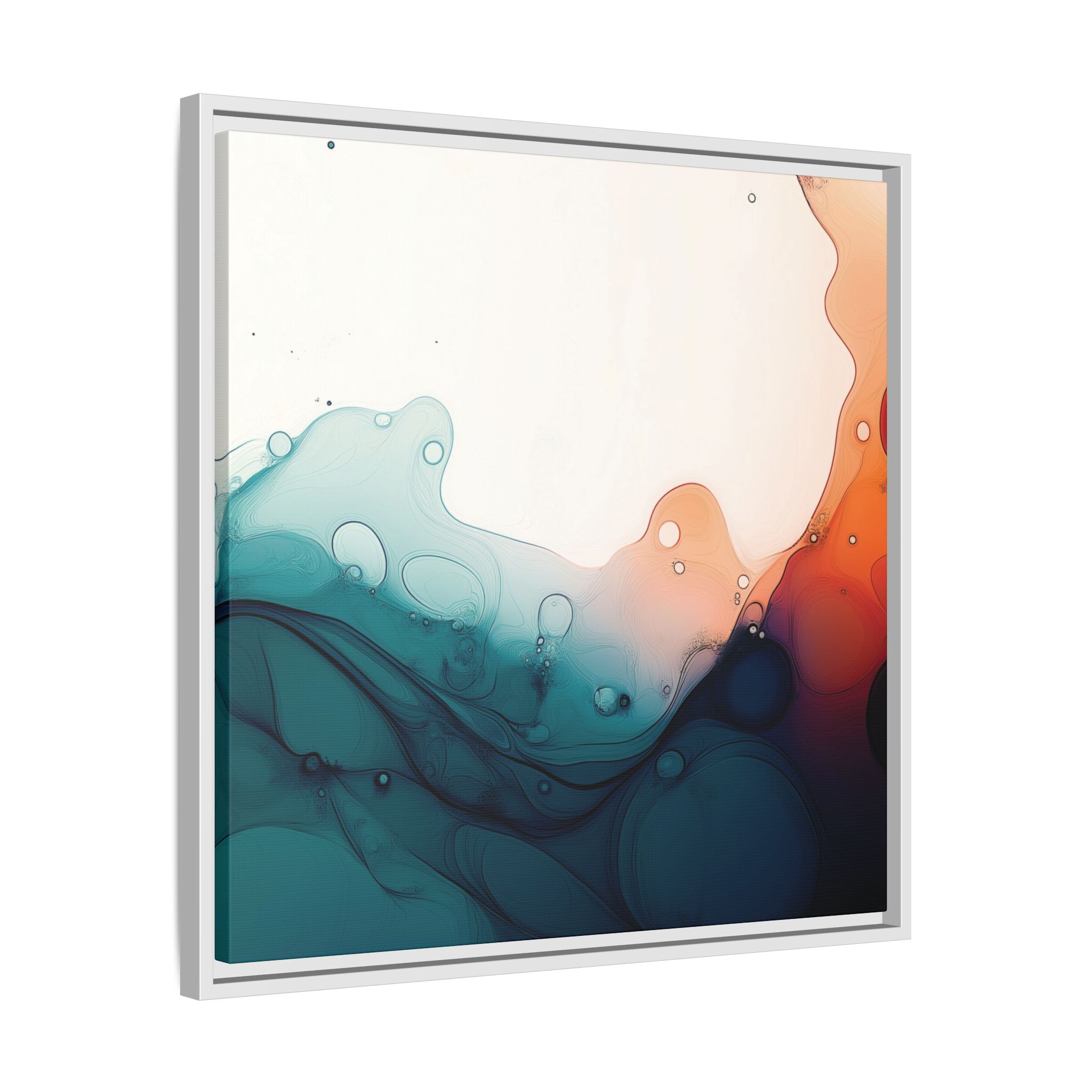 Water Wall - Framed Matt Canvas (Black, White, Brown,) - Image 50
