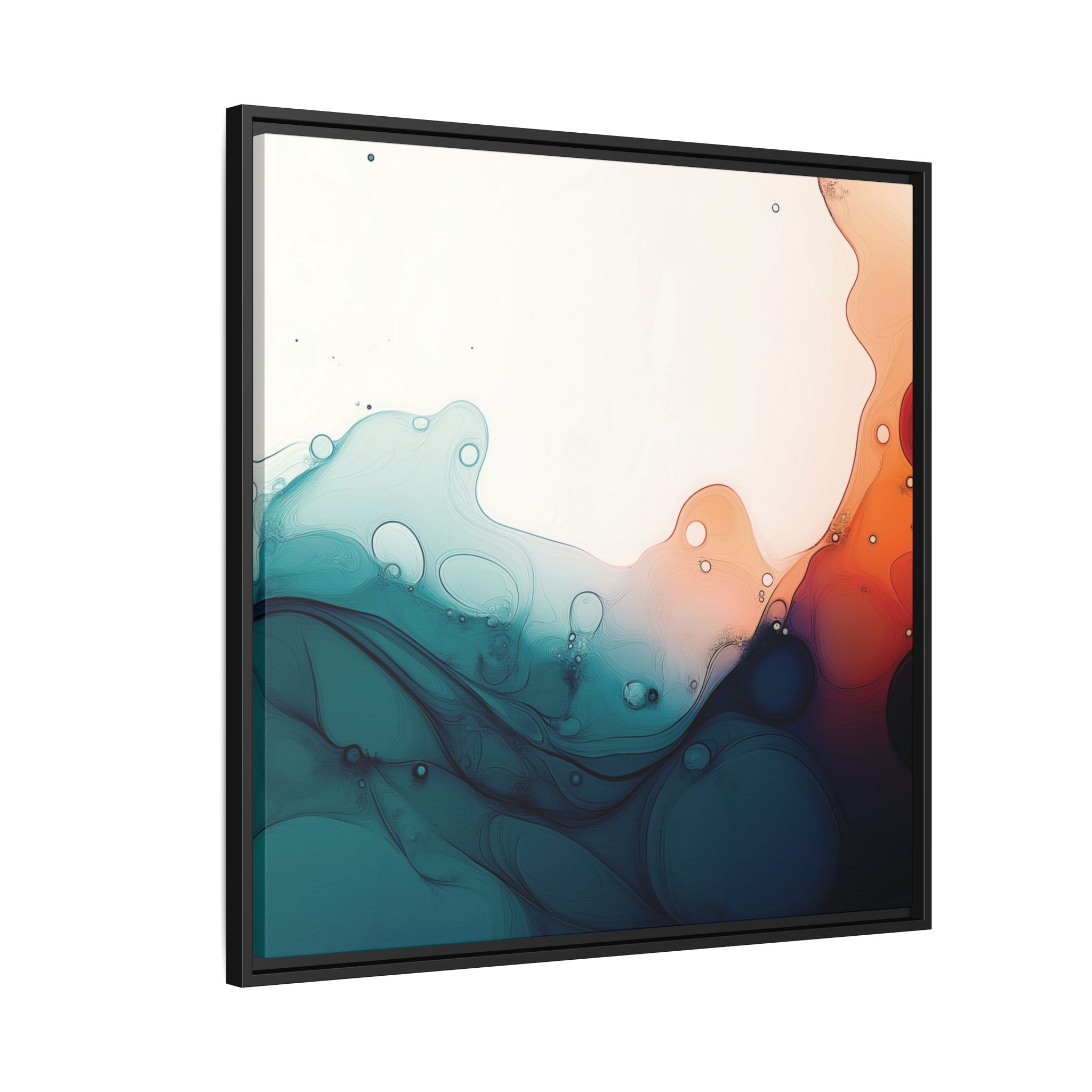 Water Wall - Framed Matt Canvas (Black, White, Brown,) - Image 94