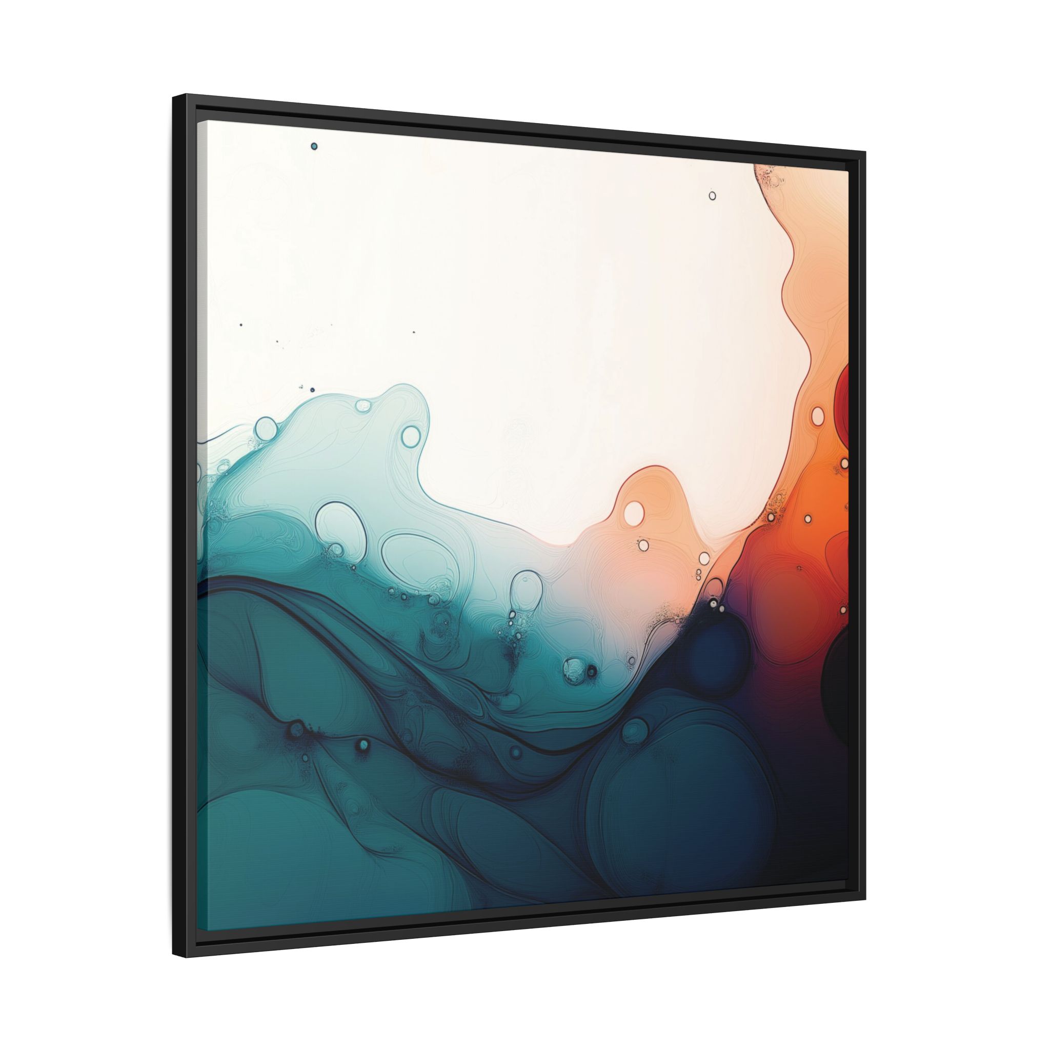 Water Wall - Framed Matt Canvas (Black, White, Brown,) - Image 34