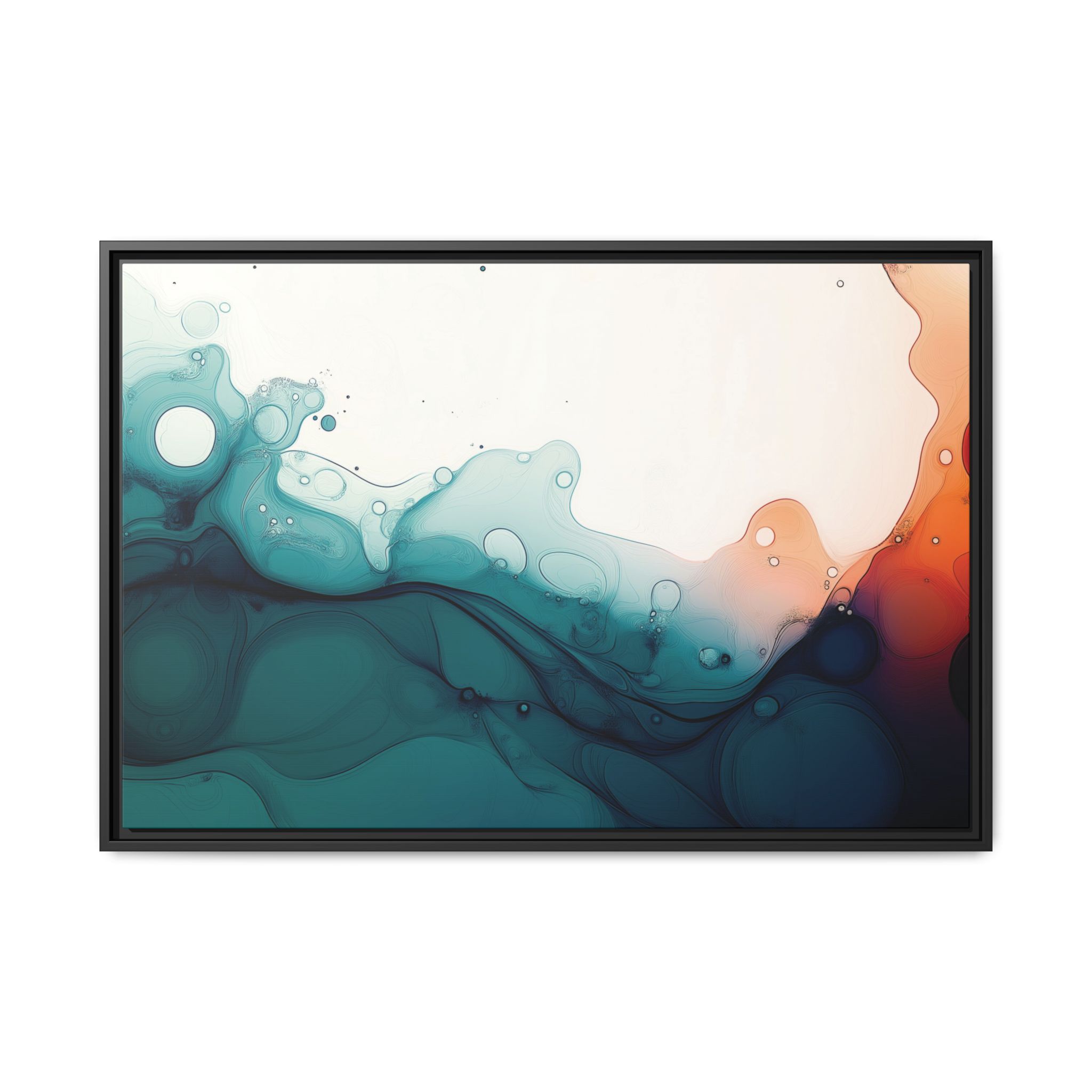 Water Wall - Framed Matt Canvas (Black, White, Brown,) - Image 5