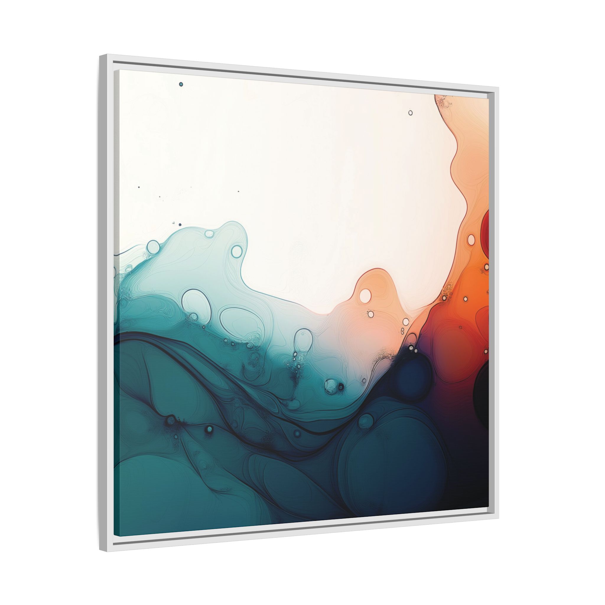 Water Wall - Framed Matt Canvas (Black, White, Brown,) - Image 58