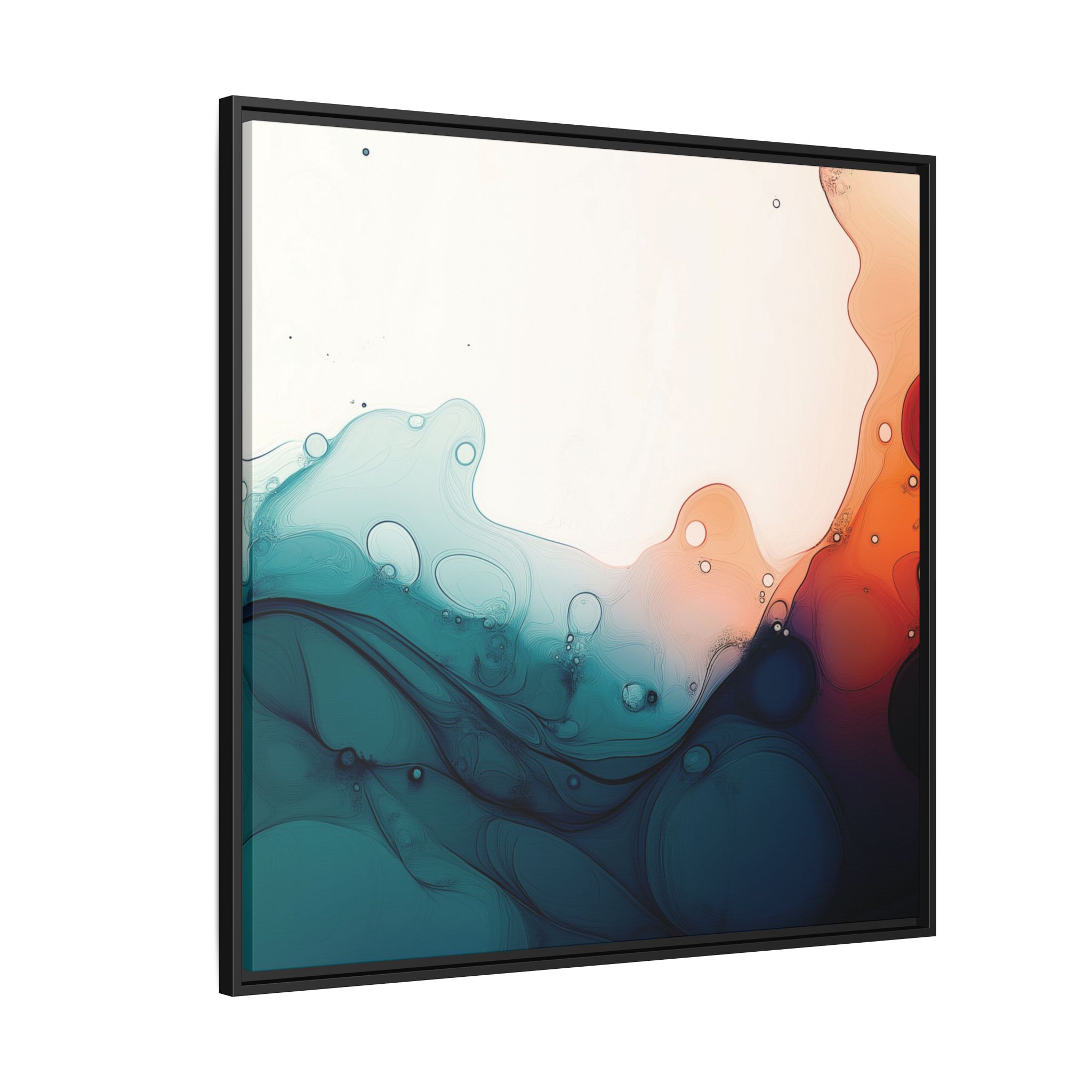Water Wall - Framed Matt Canvas (Black, White, Brown,) - Image 106