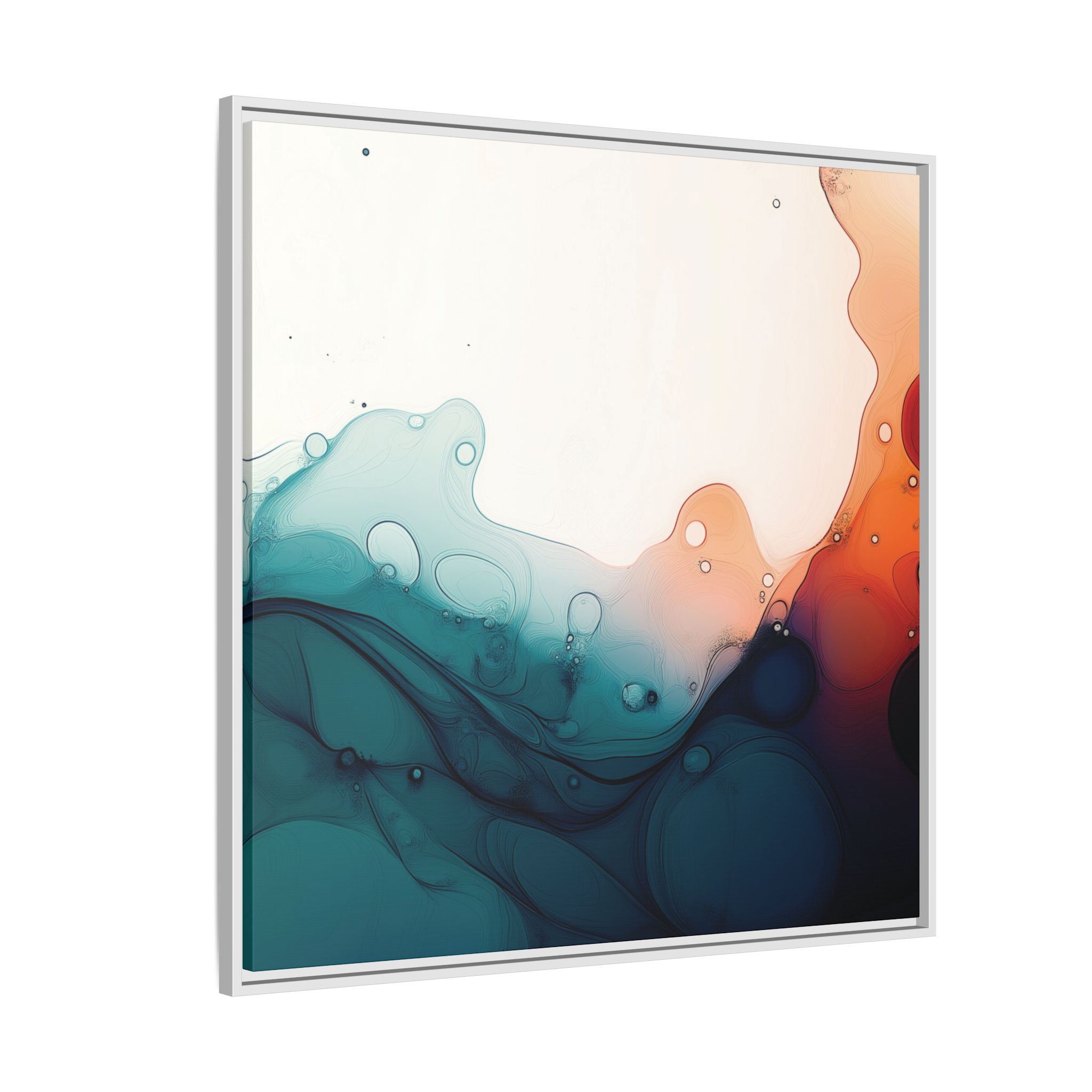 Water Wall - Framed Matt Canvas (Black, White, Brown,) - Image 114