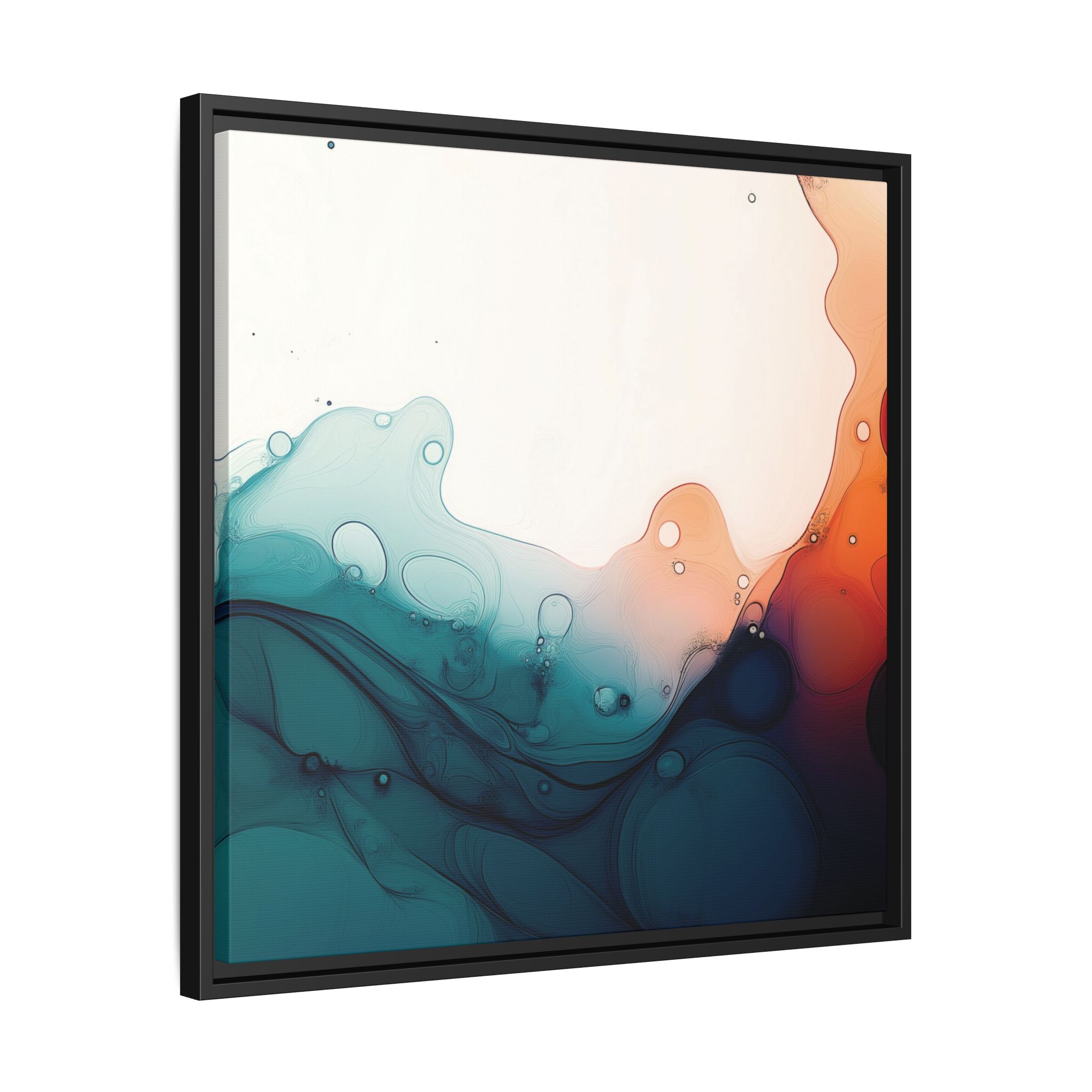 Water Wall - Framed Matt Canvas (Black, White, Brown,) - Image 30