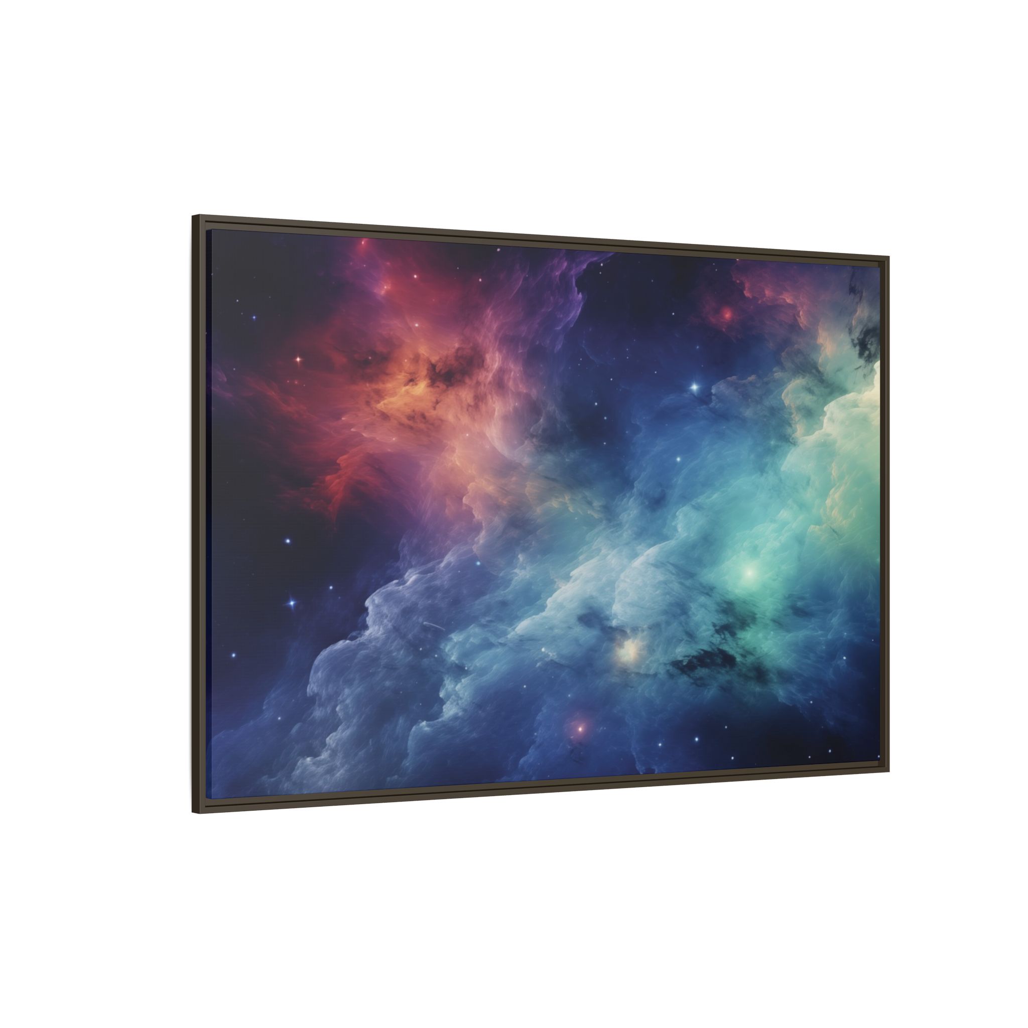 Nebula Cloud - Framed Matt Canvas (Black, White, Brown,) - Image 122