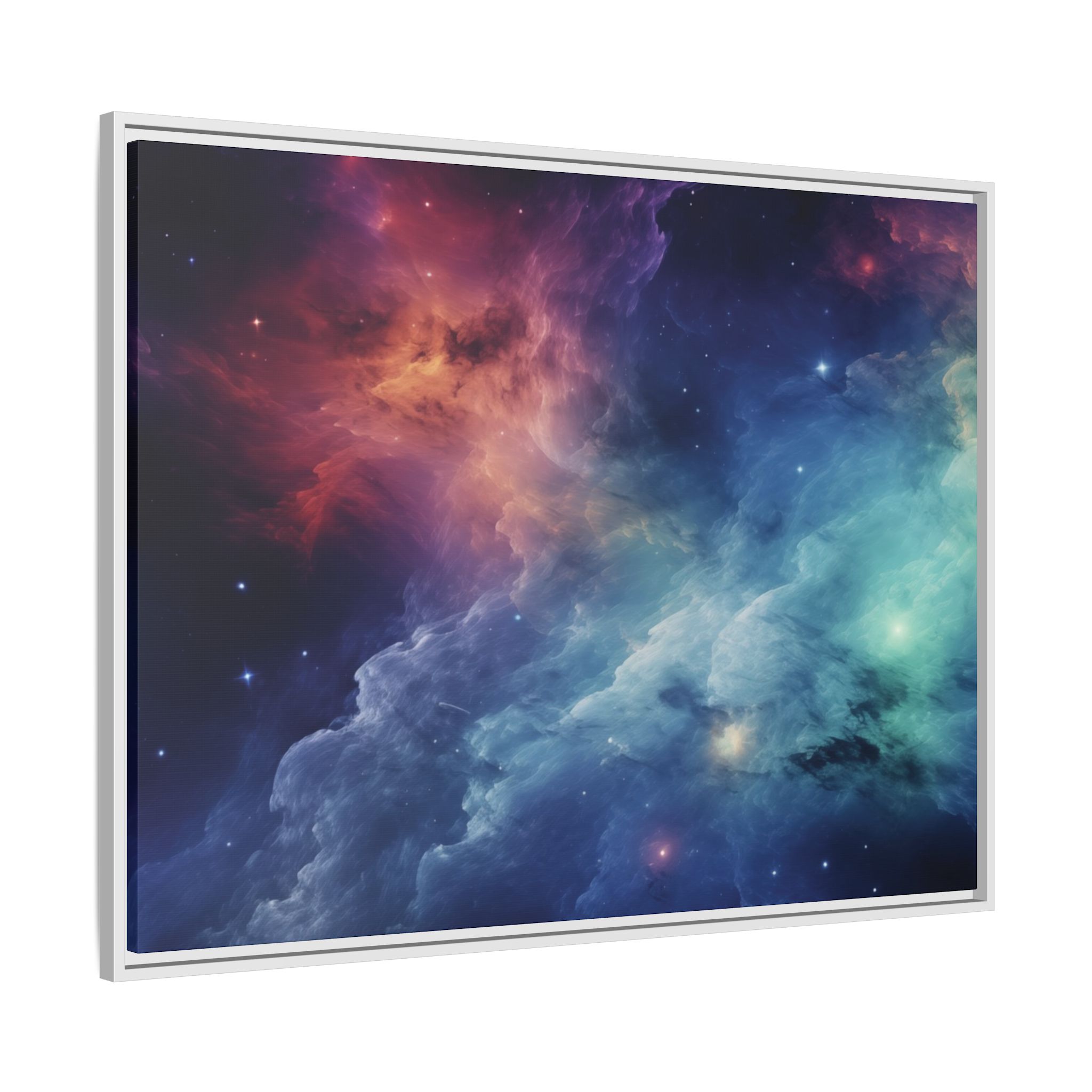 Nebula Cloud - Framed Matt Canvas (Black, White, Brown,) - Image 42