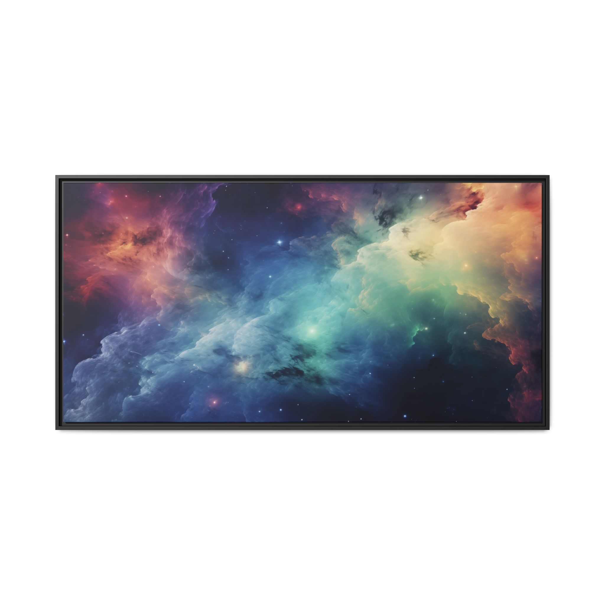 Nebula Cloud - Framed Matt Canvas (Black, White, Brown,) - Image 81
