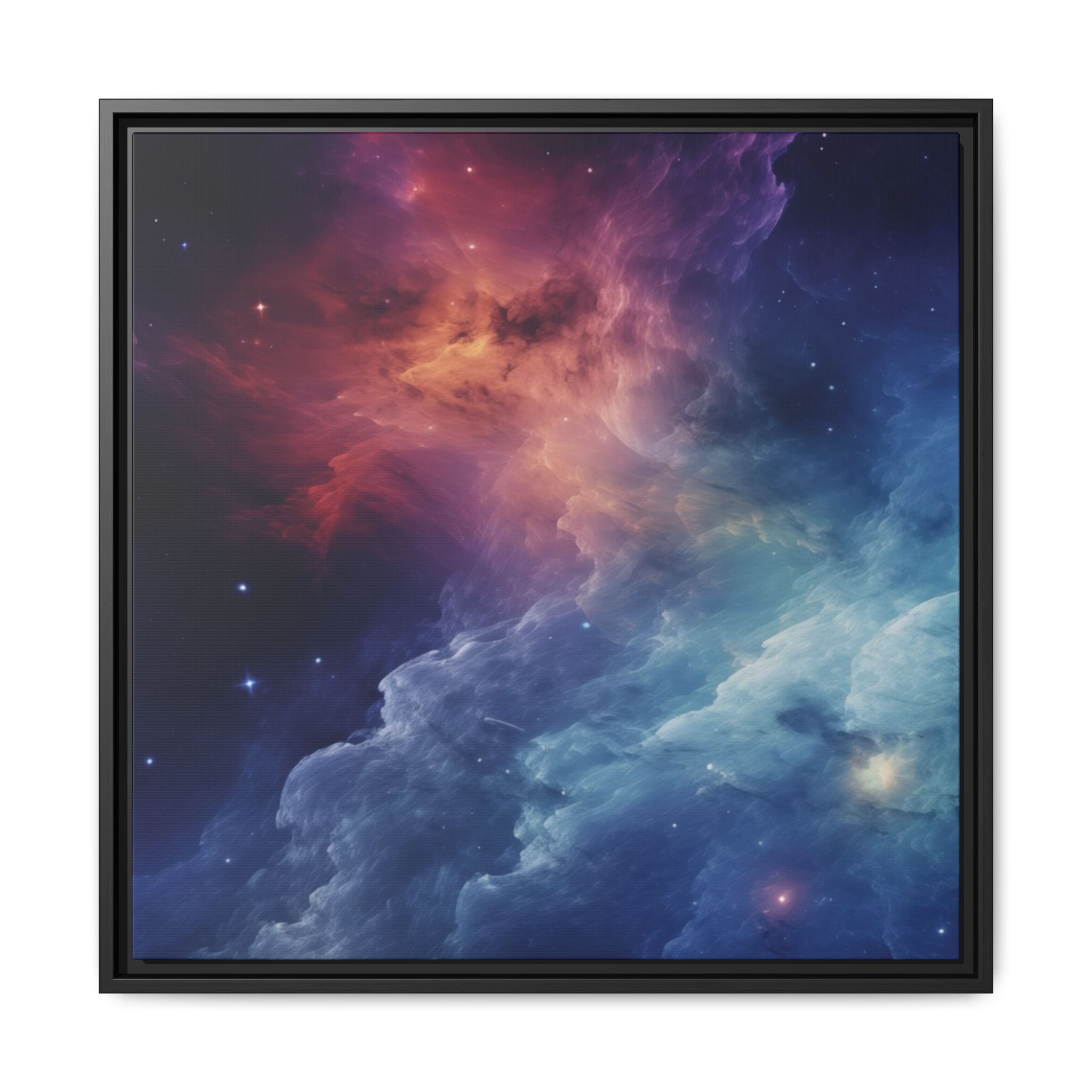 Nebula Cloud - Framed Matt Canvas (Black, White, Brown,) - Image 29