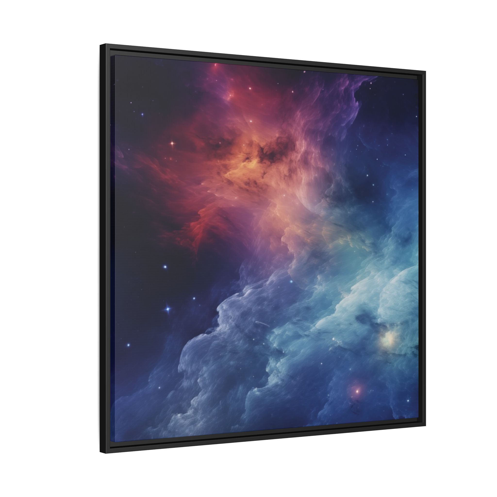 Nebula Cloud - Framed Matt Canvas (Black, White, Brown,) - Image 106