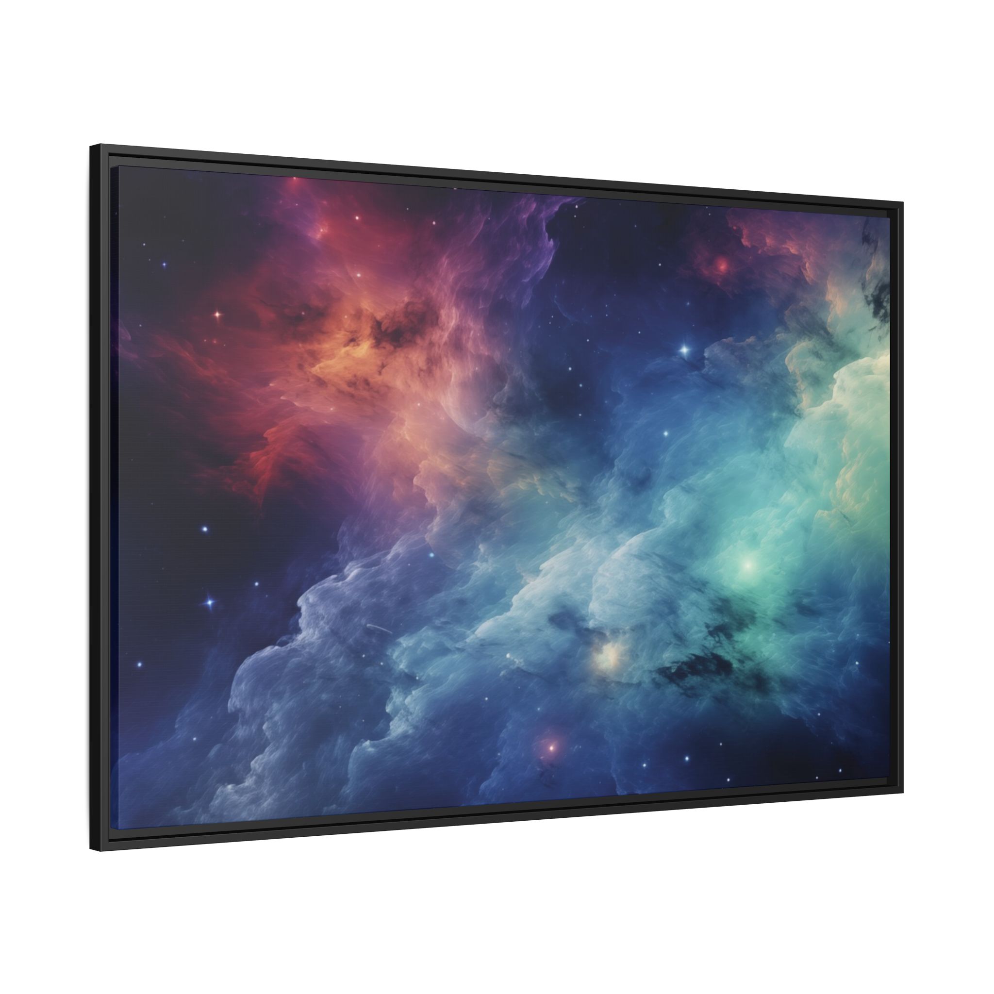 Nebula Cloud - Framed Matt Canvas (Black, White, Brown,) - Image 10