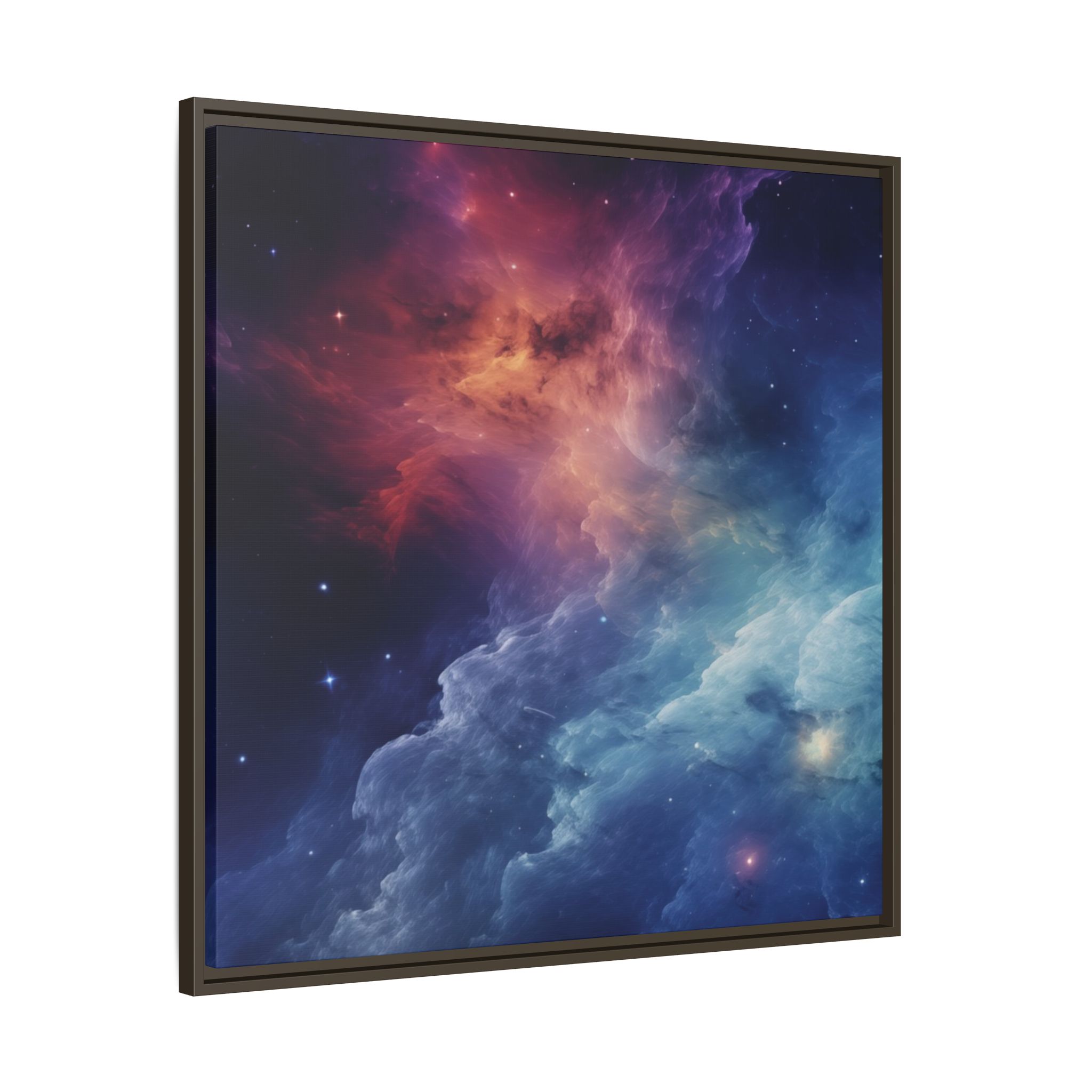Nebula Cloud - Framed Matt Canvas (Black, White, Brown,) - Image 54