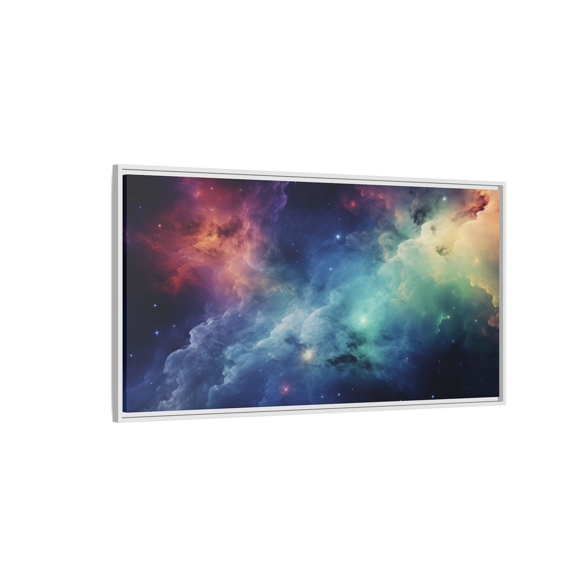 Nebula Cloud - Framed Matt Canvas (Black, White, Brown,) - Image 70