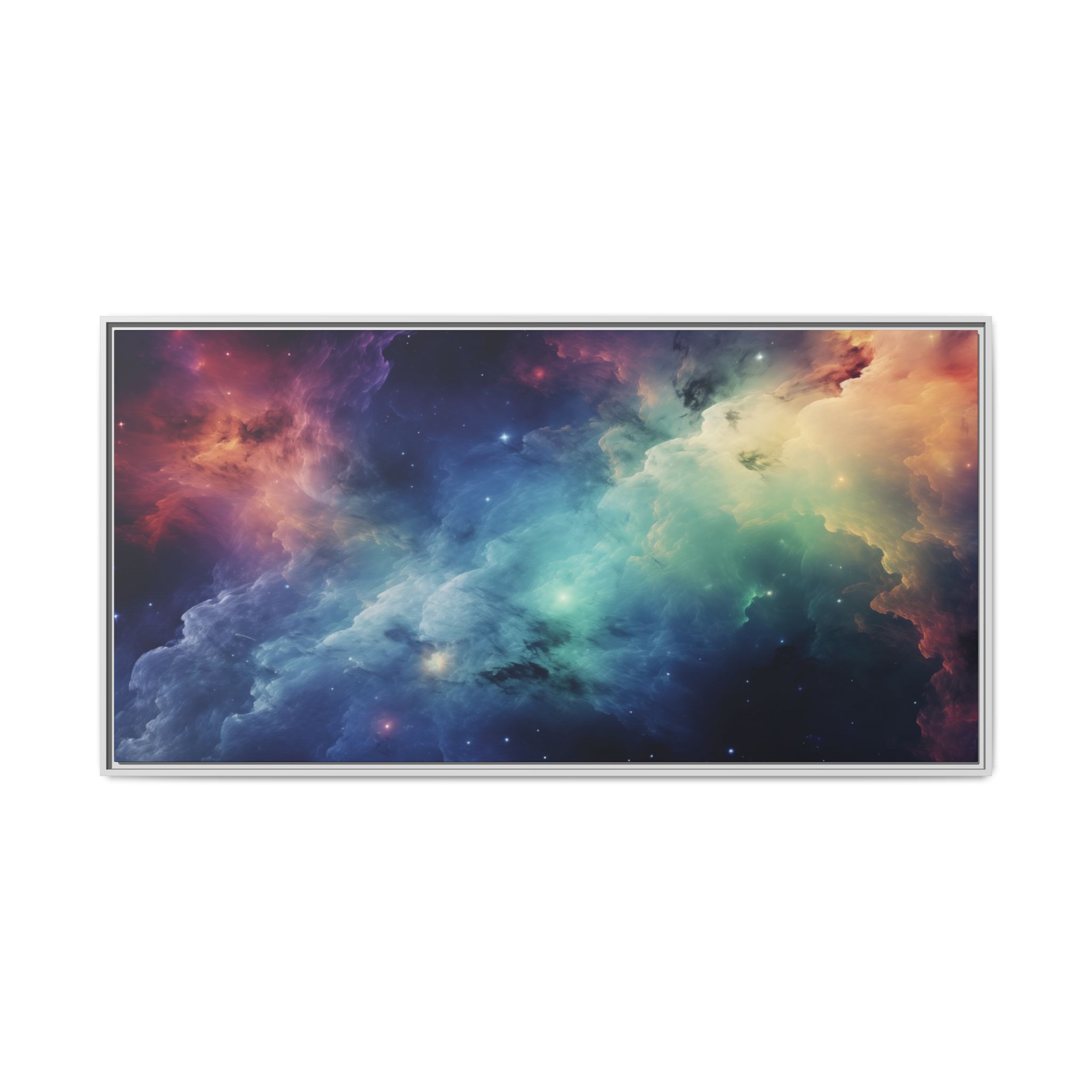 Nebula Cloud - Framed Matt Canvas (Black, White, Brown,) - Image 89