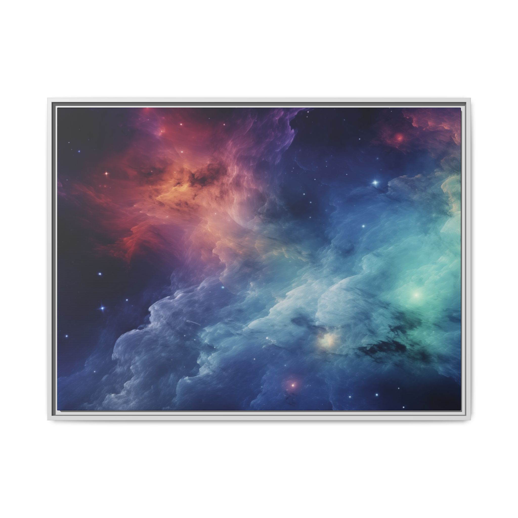 Nebula Cloud - Framed Matt Canvas (Black, White, Brown,) - Image 41