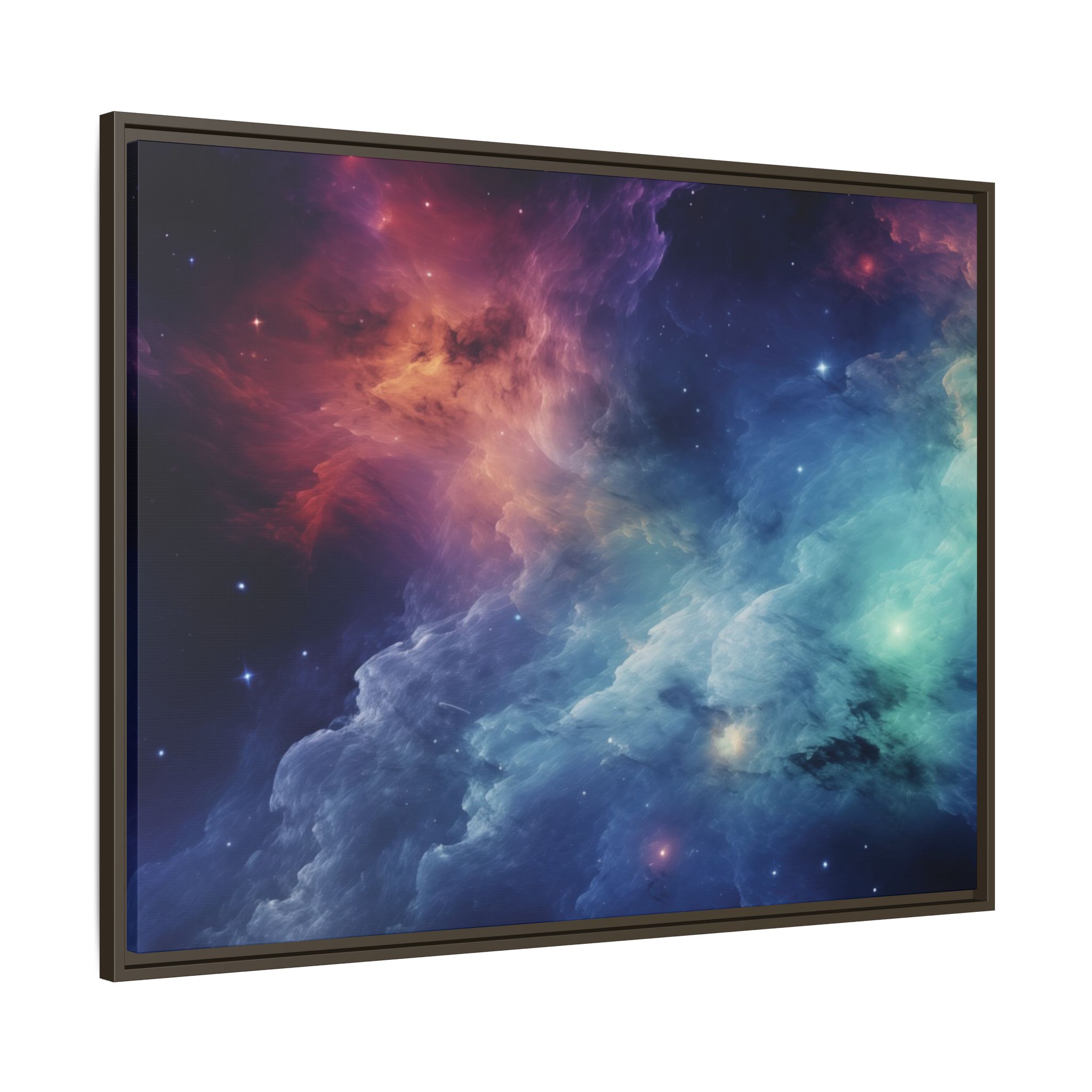 Nebula Cloud - Framed Matt Canvas (Black, White, Brown,) - Image 38