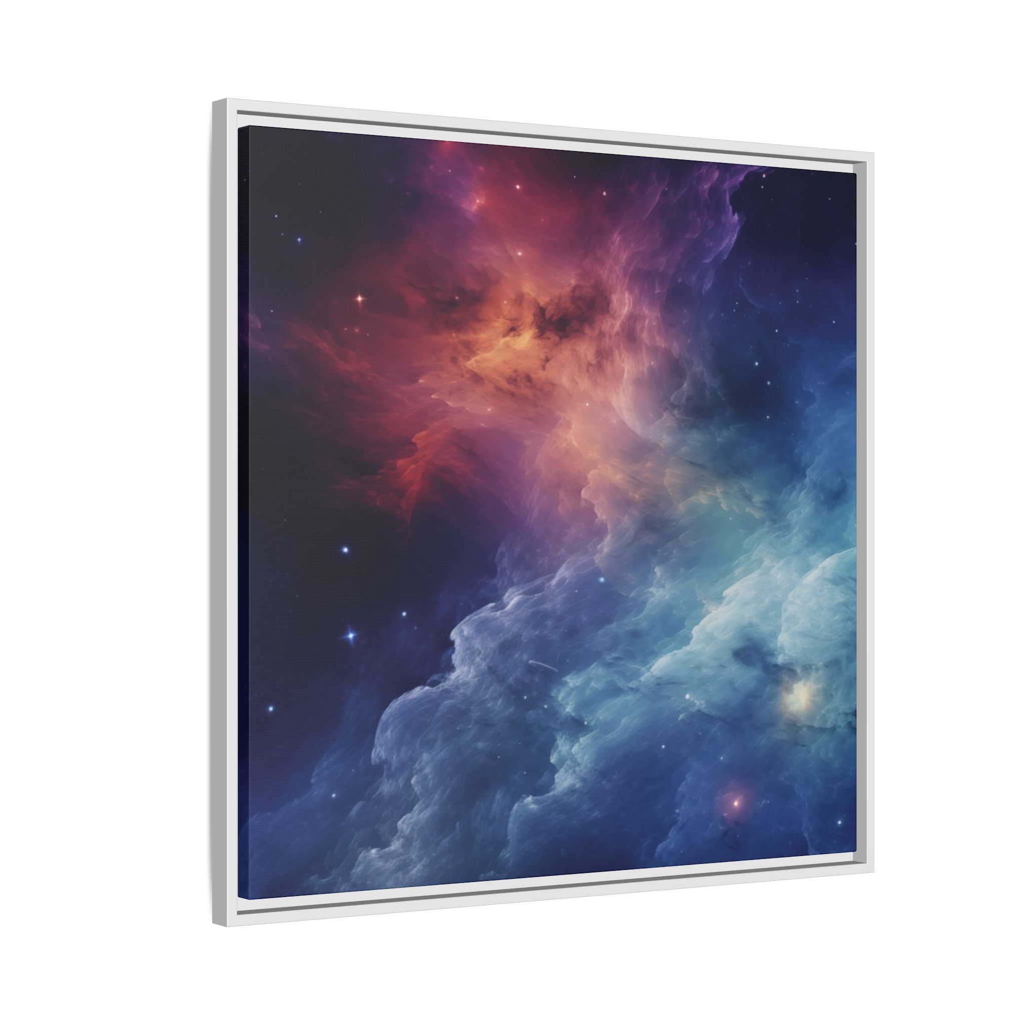 Nebula Cloud - Framed Matt Canvas (Black, White, Brown,) - Image 102