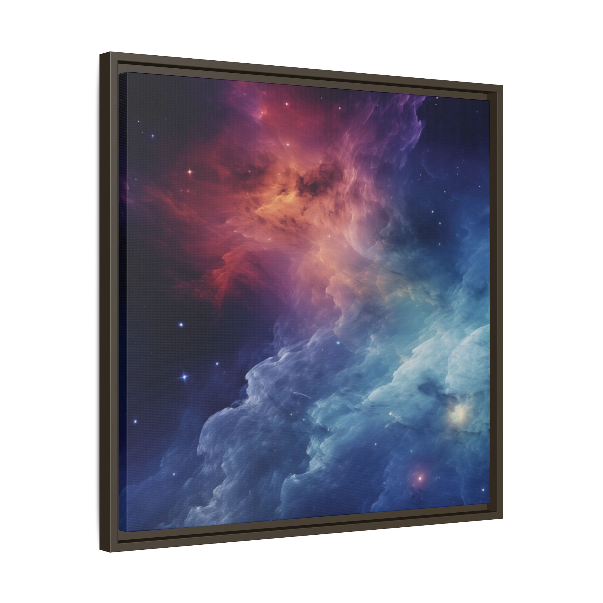 Nebula Cloud - Framed Matt Canvas (Black, White, Brown,) - Image 46