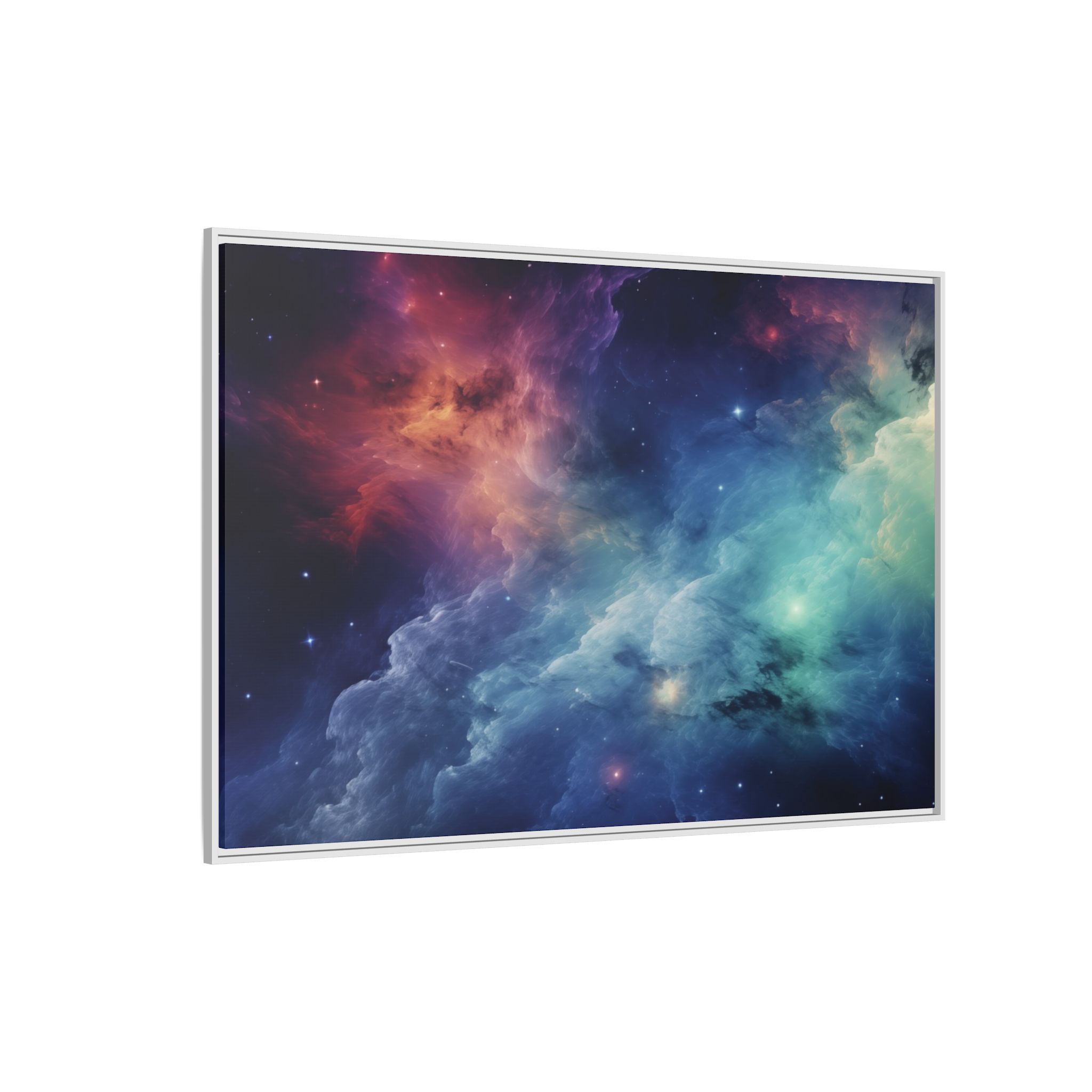Nebula Cloud - Framed Matt Canvas (Black, White, Brown,) - Image 126