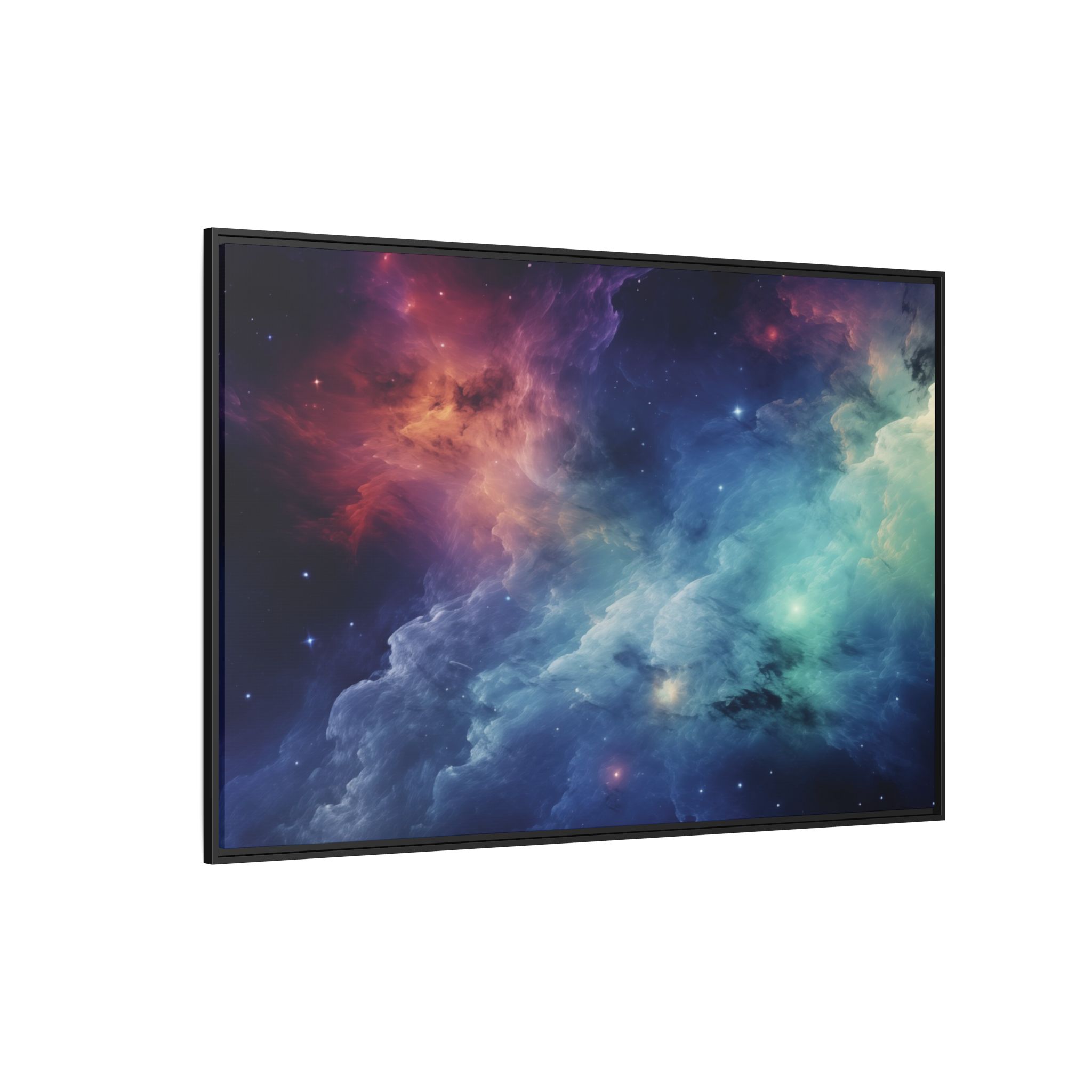 Nebula Cloud - Framed Matt Canvas (Black, White, Brown,) - Image 118