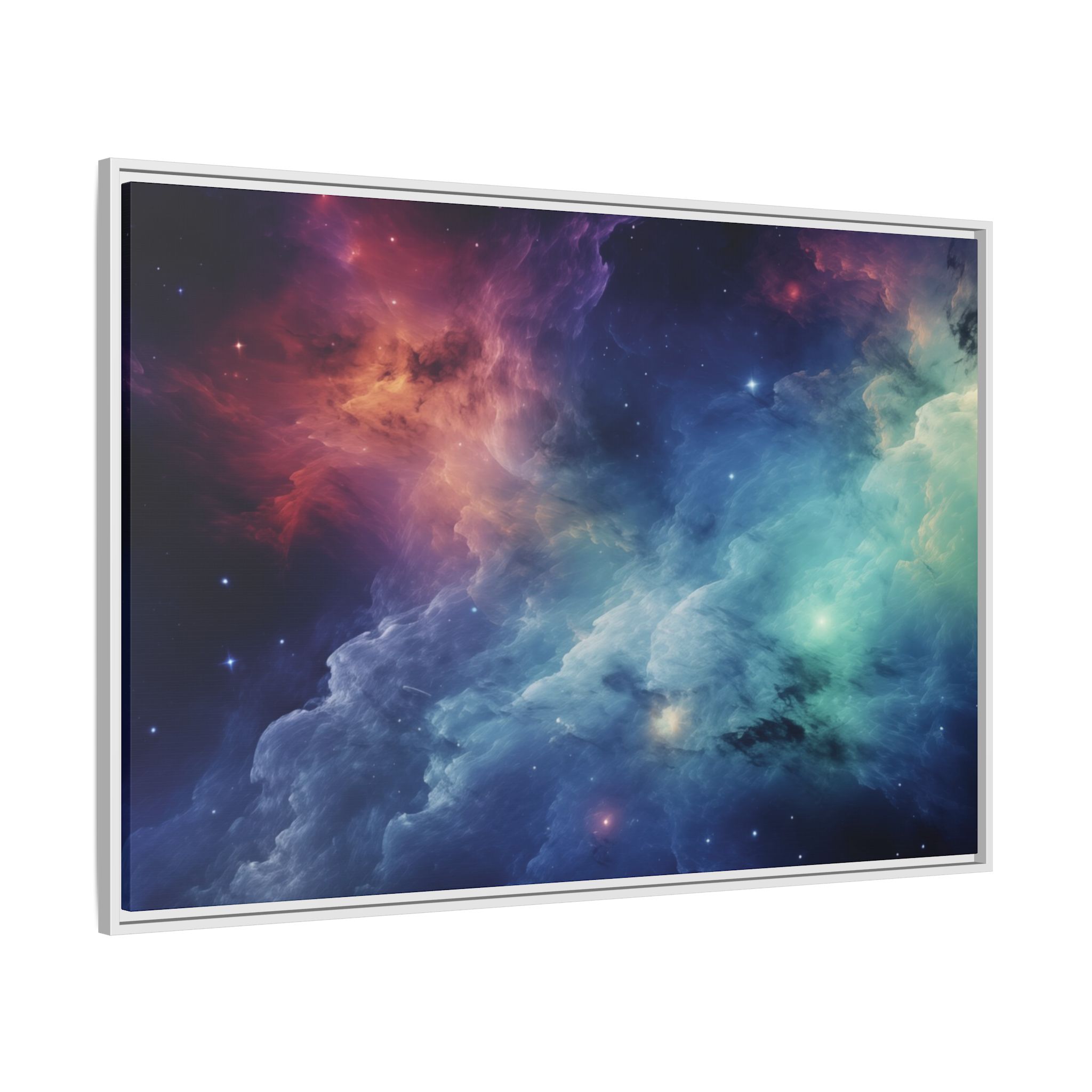 Nebula Cloud - Framed Matt Canvas (Black, White, Brown,) - Image 22