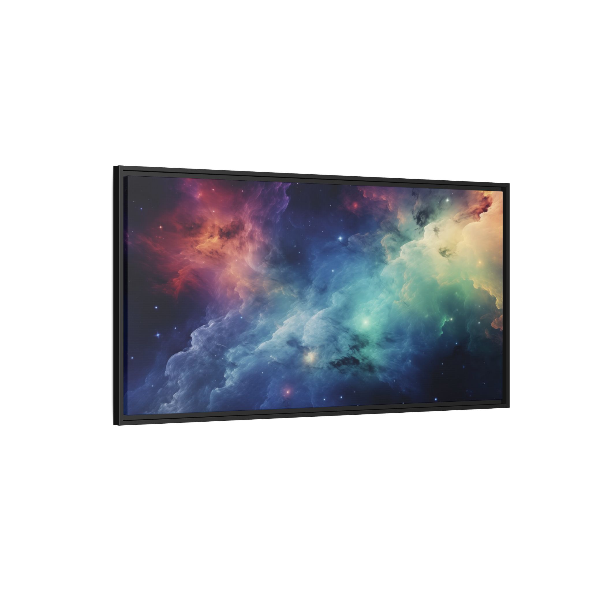 Nebula Cloud - Framed Matt Canvas (Black, White, Brown,) - Image 62