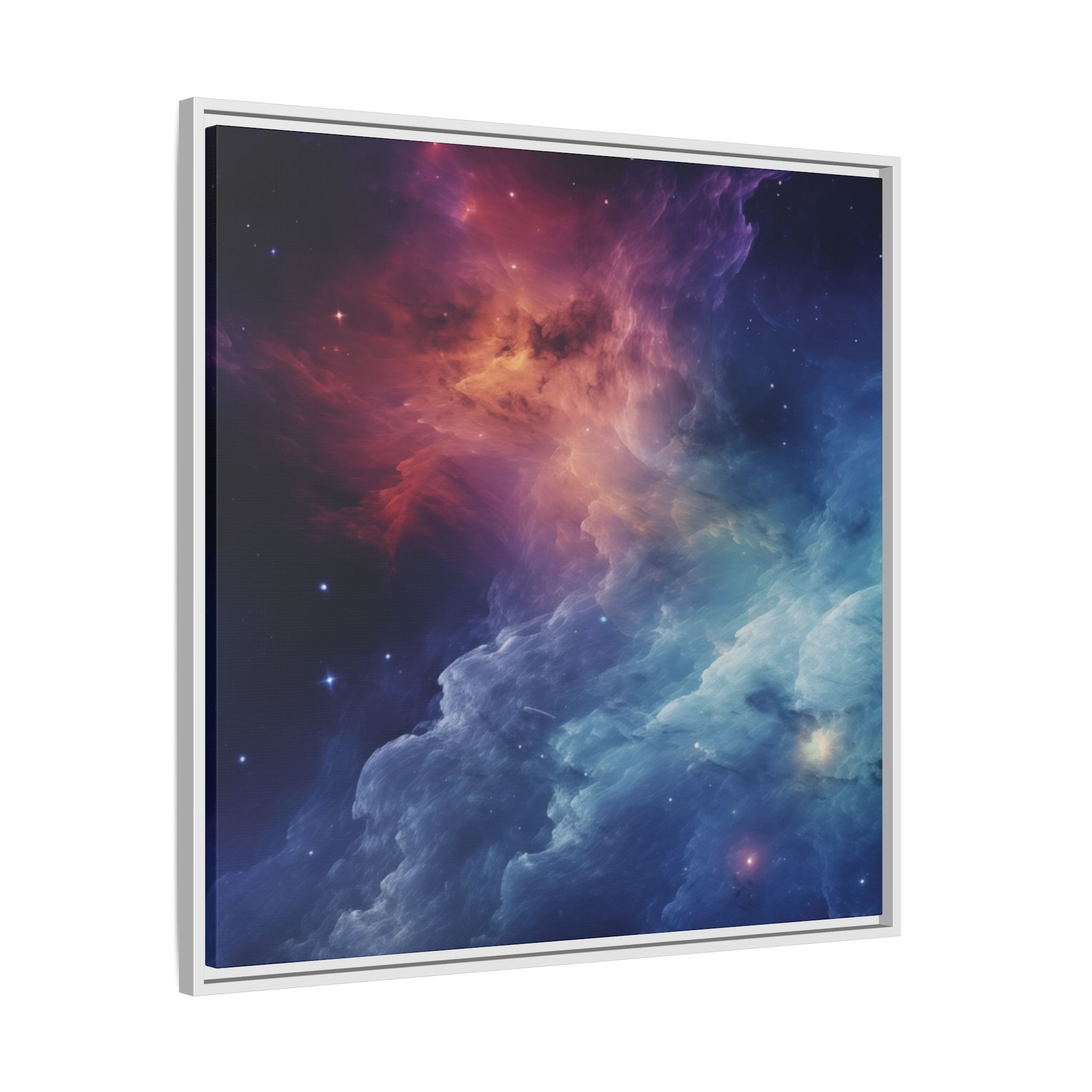 Nebula Cloud - Framed Matt Canvas (Black, White, Brown,) - Image 58