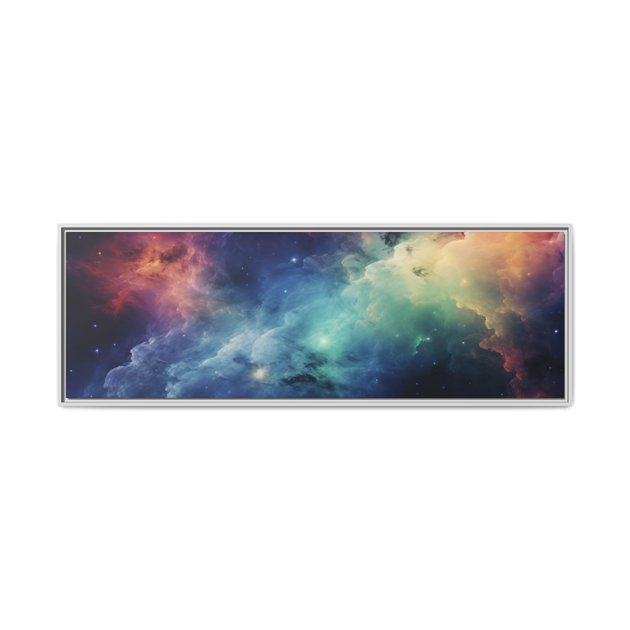 Nebula Cloud - Framed Matt Canvas (Black, White, Brown,) - Image 77
