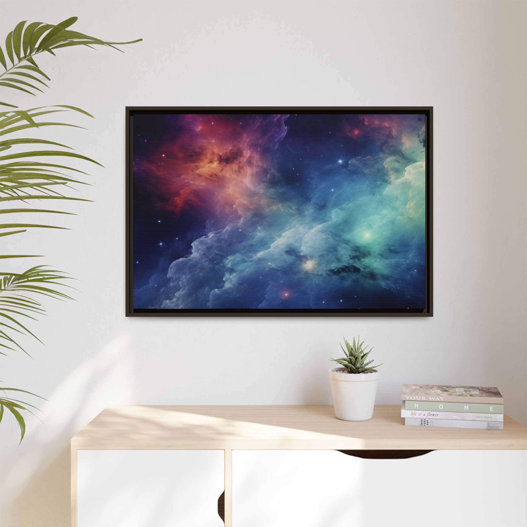 Nebula Cloud - Framed Matt Canvas (Black, White, Brown,) - Image 15