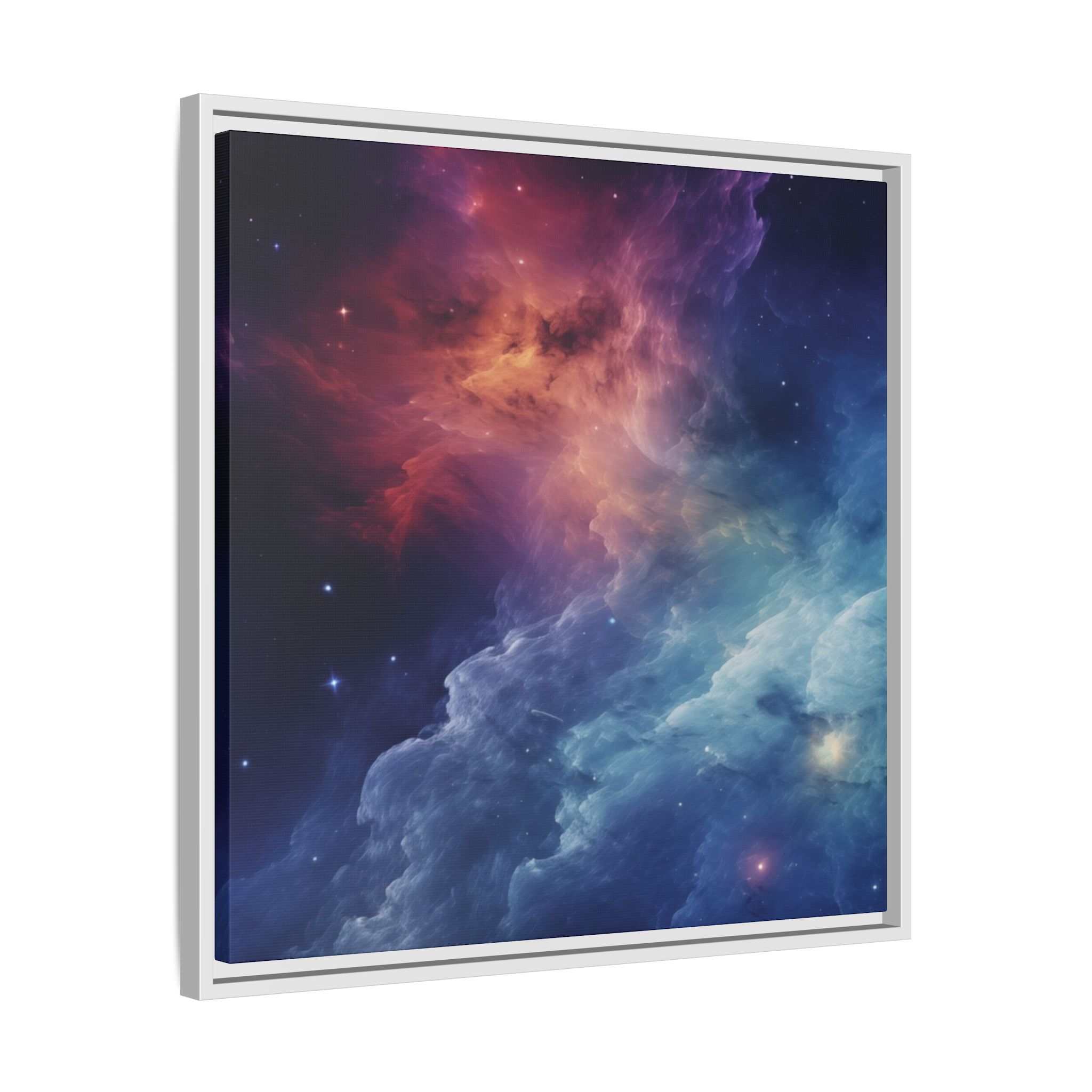 Nebula Cloud - Framed Matt Canvas (Black, White, Brown,) - Image 50