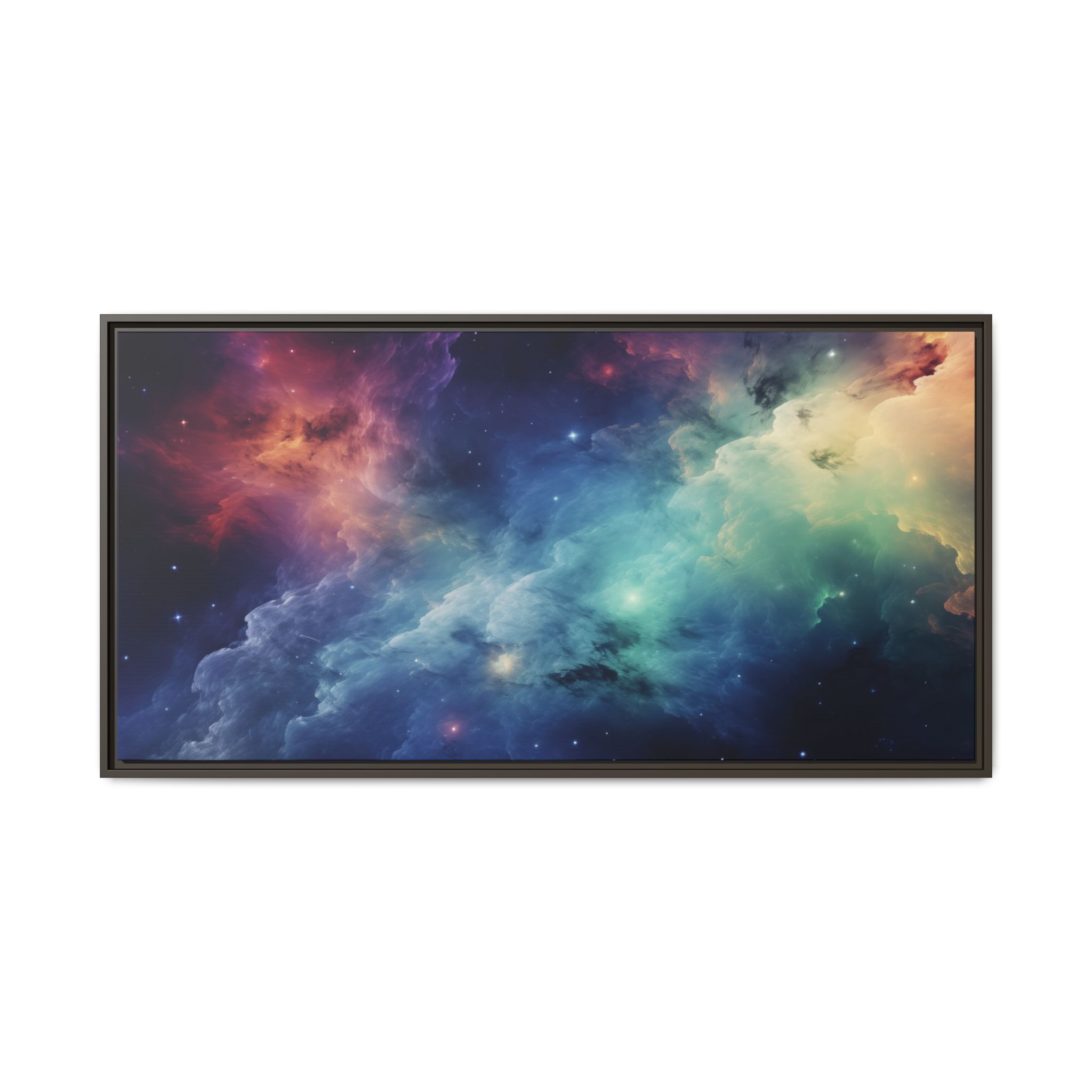 Nebula Cloud - Framed Matt Canvas (Black, White, Brown,) - Image 65