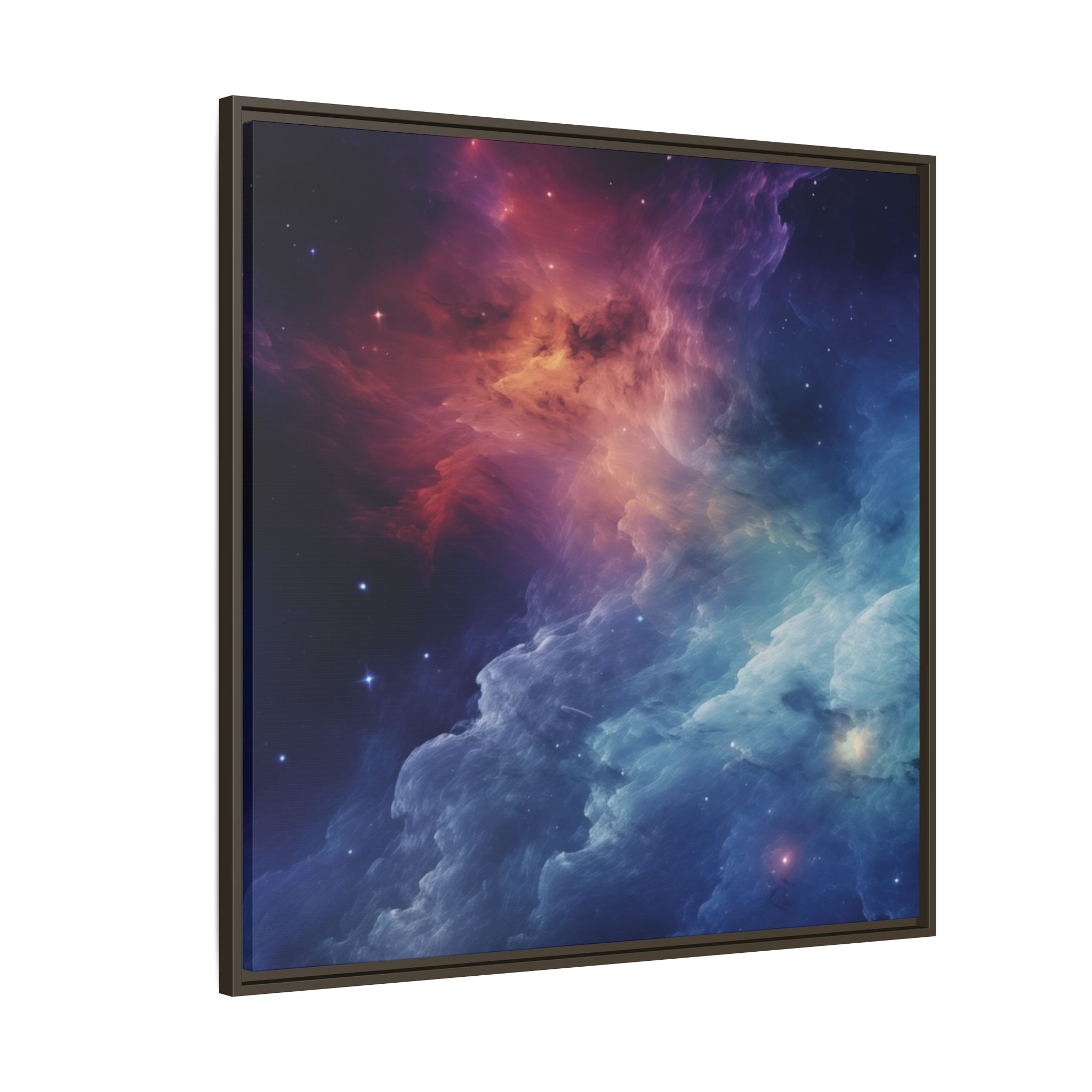 Nebula Cloud - Framed Matt Canvas (Black, White, Brown,) - Image 110